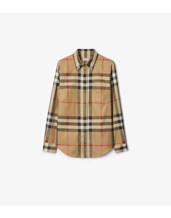Slim Fit Check Cotton Shirt