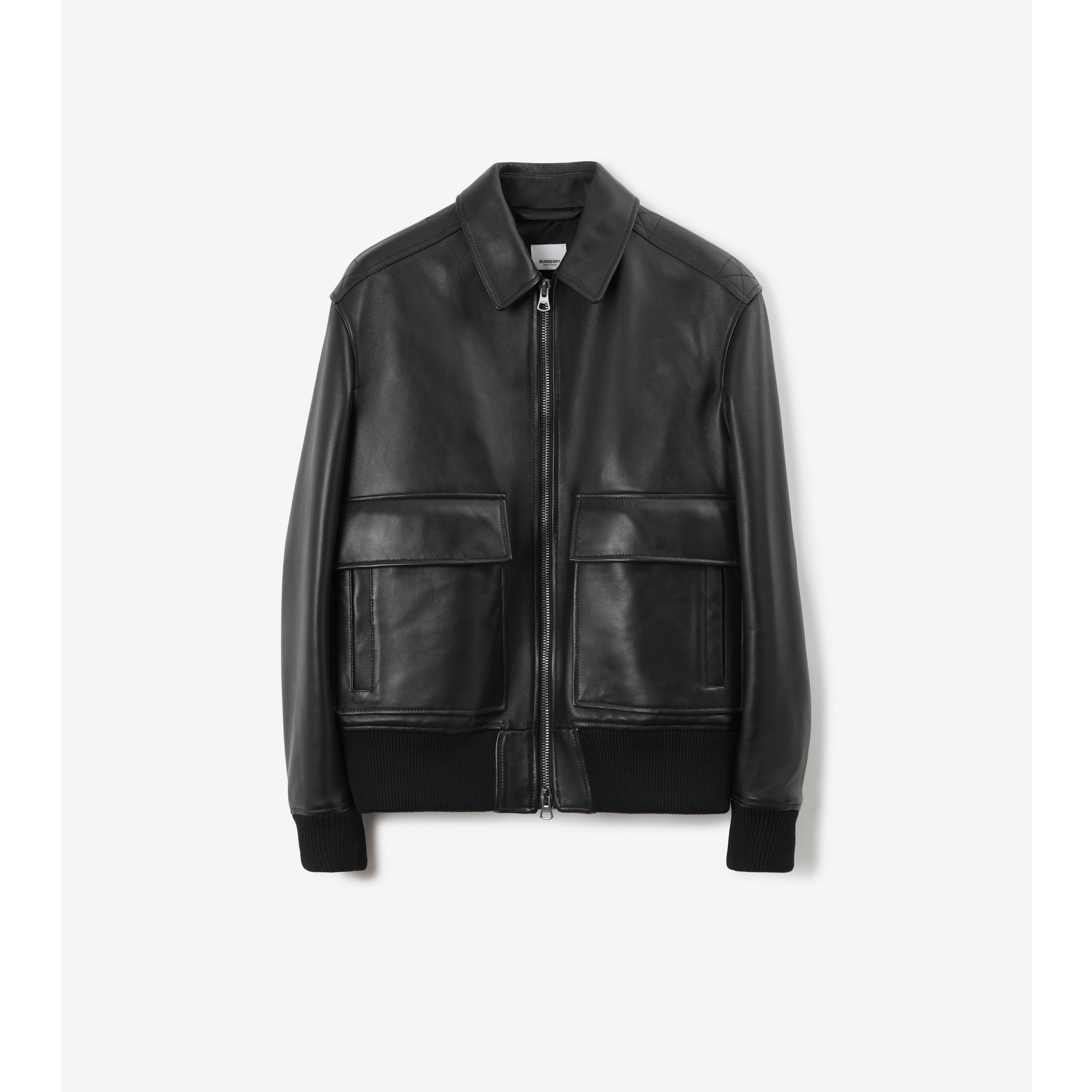 Leather Jacket in Black - Men | Burberry® Official