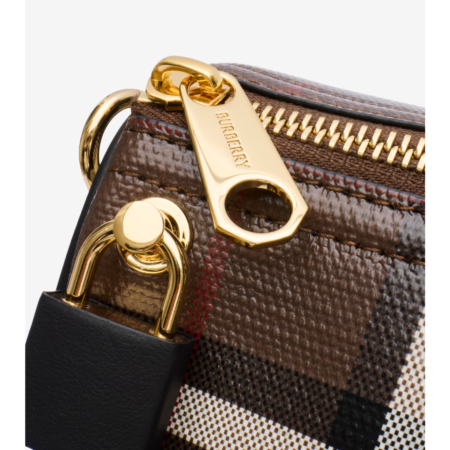 Medium Check Bowling Bag in Chocolate brown - Women | Burberry® Official