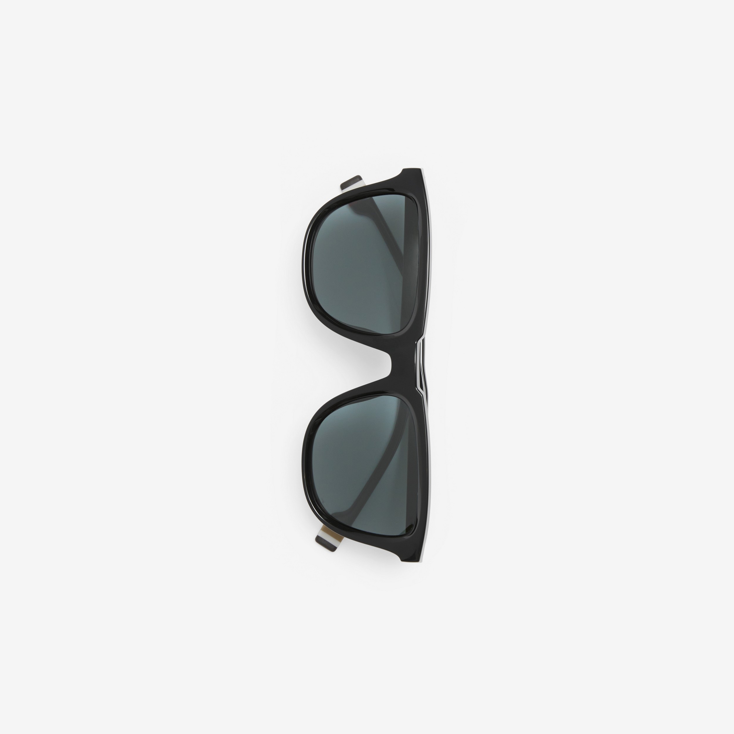 Stripe Detail Square Frame Sunglasses in Black - Men | Burberry® Official - 2