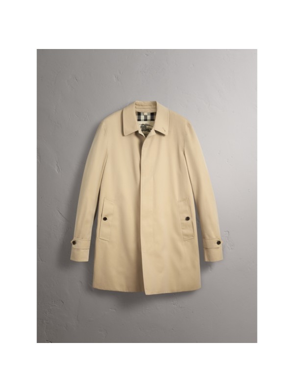 Cotton Gabardine Car Coat in Honey - Men | Burberry United States