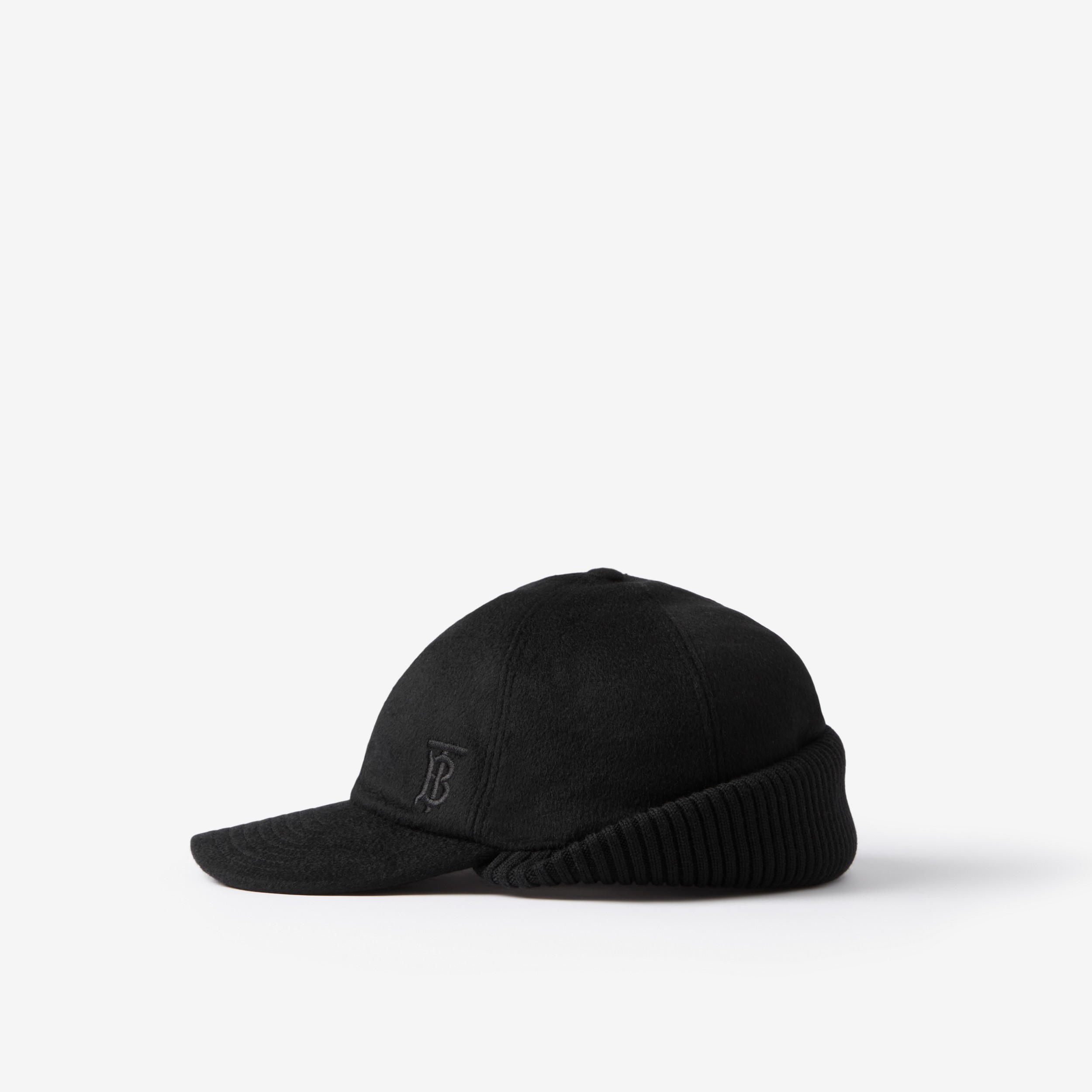 专属标识装饰重塑版型羊绒棒球帽 (黑色) | Burberry® 博柏利官网 - 4