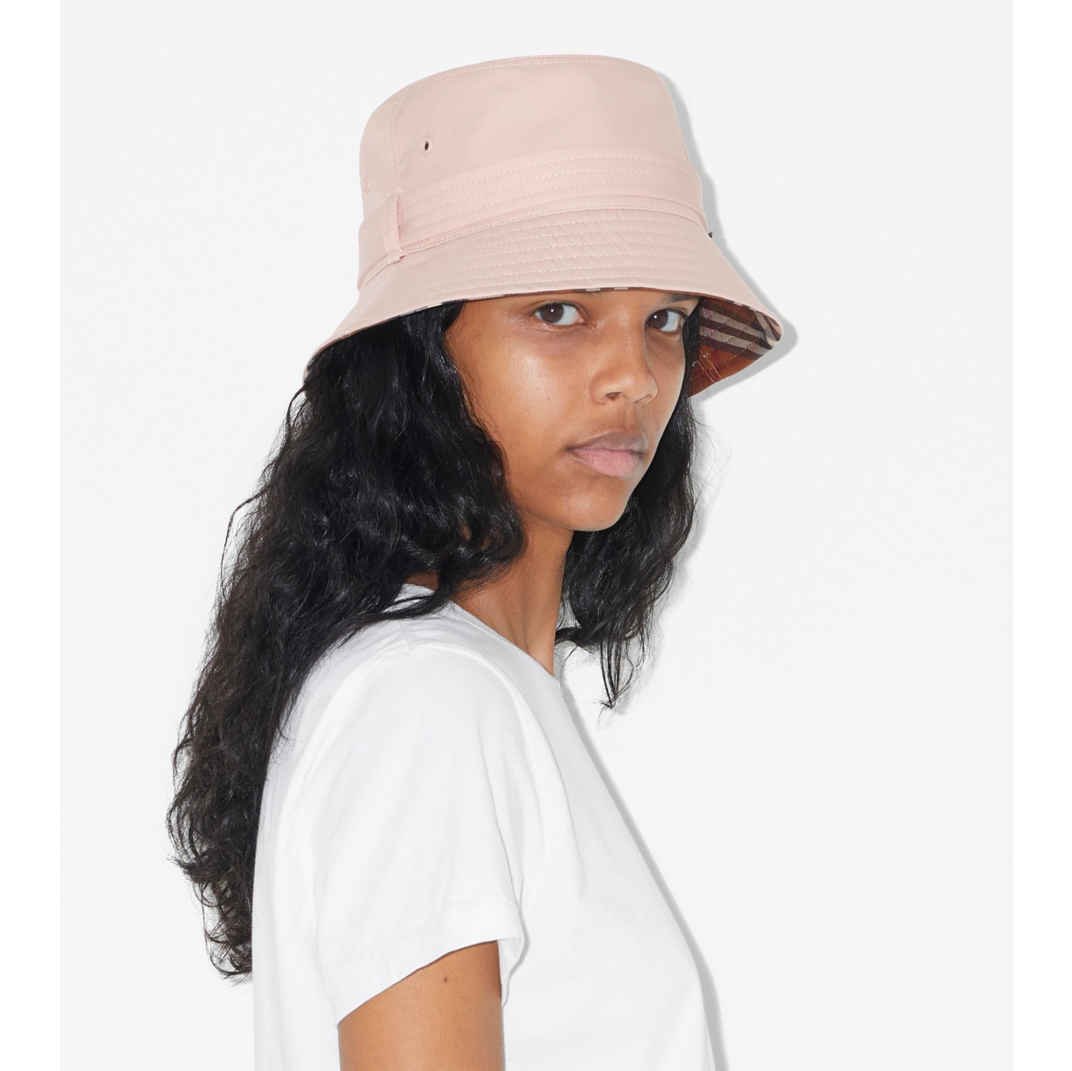 Tropical Gabardine Belted Bucket Hat in Sugar Pink | Burberry® Official