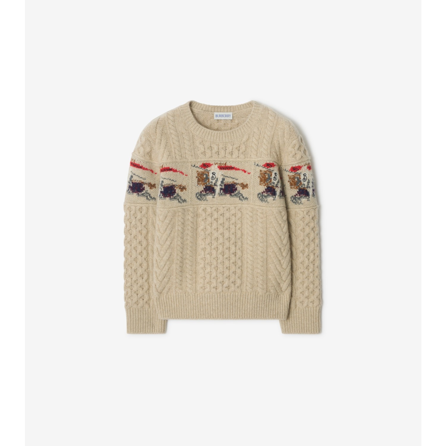EKD Aran Knit Wool Cashmere Sweater