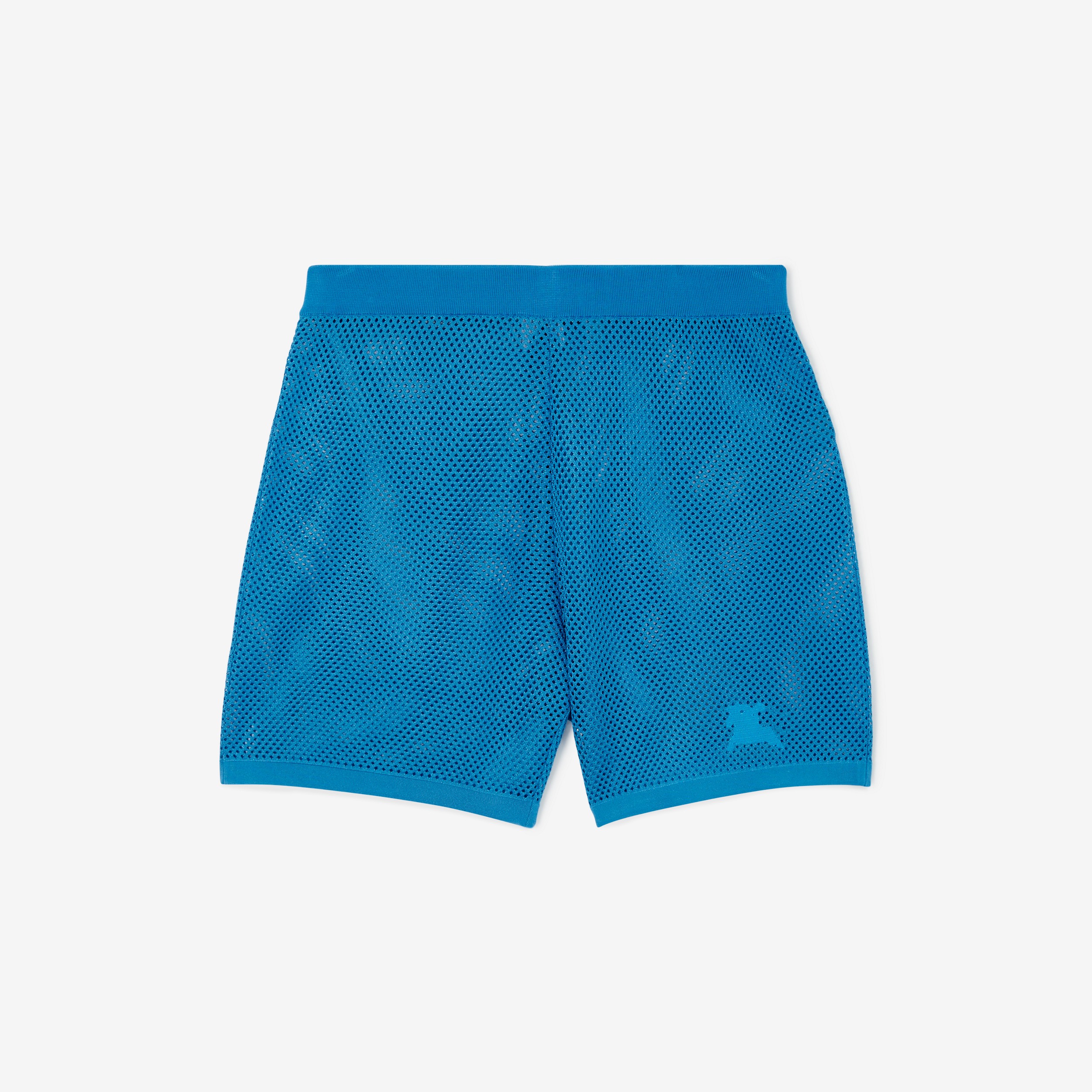 Pantalones cortos en malla con EKD (Azul Cerúleo Intenso) - Hombre | Burberry® oficial - 1