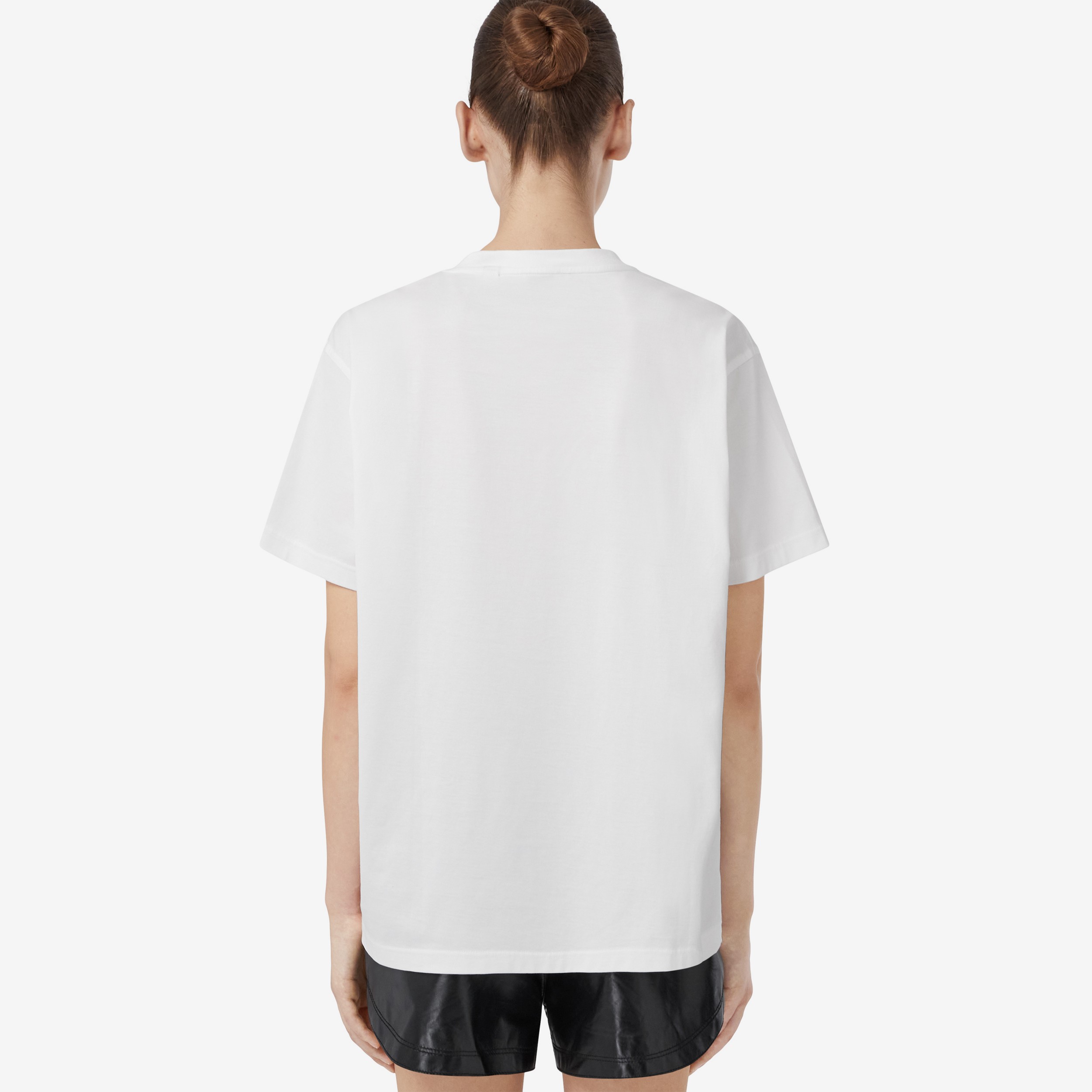 Camiseta oversize de algodão com bolso em Vintage Check (Branco) | Burberry® oficial - 3
