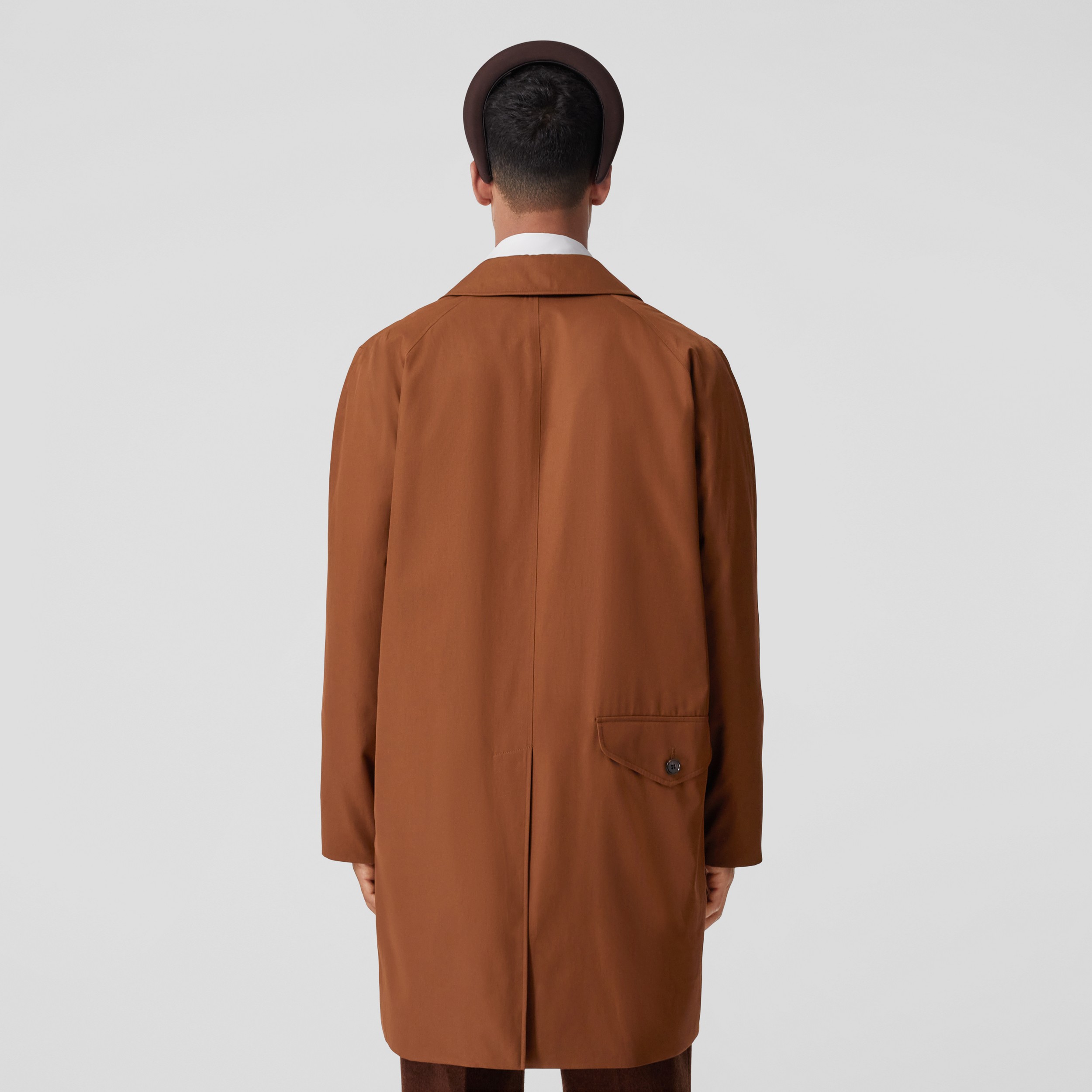 Cotton Gabardine Car Coat in Dark Birch Brown - Men | Burberry® Official - 3