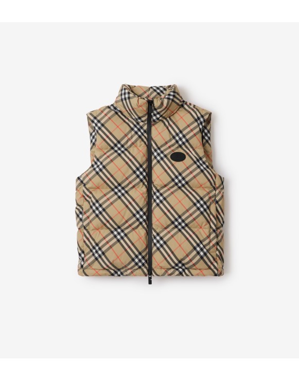 Check Puffer Gilet
