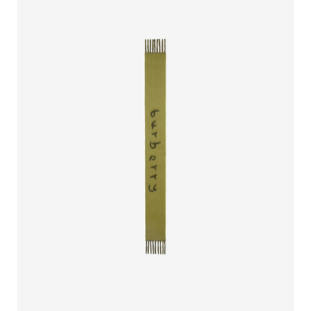 BURBERRY BURBERRY REVERSIBLE LOGO ALPACA WOOL BLEND SCARF 