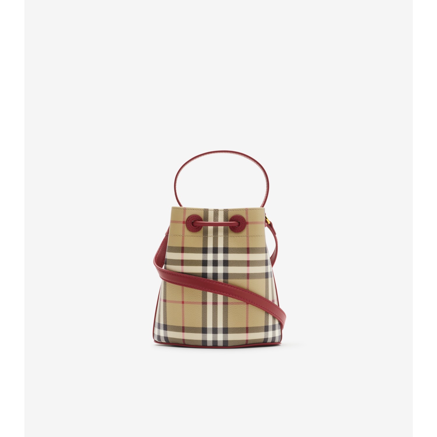 Mini Check Bucket Bag
