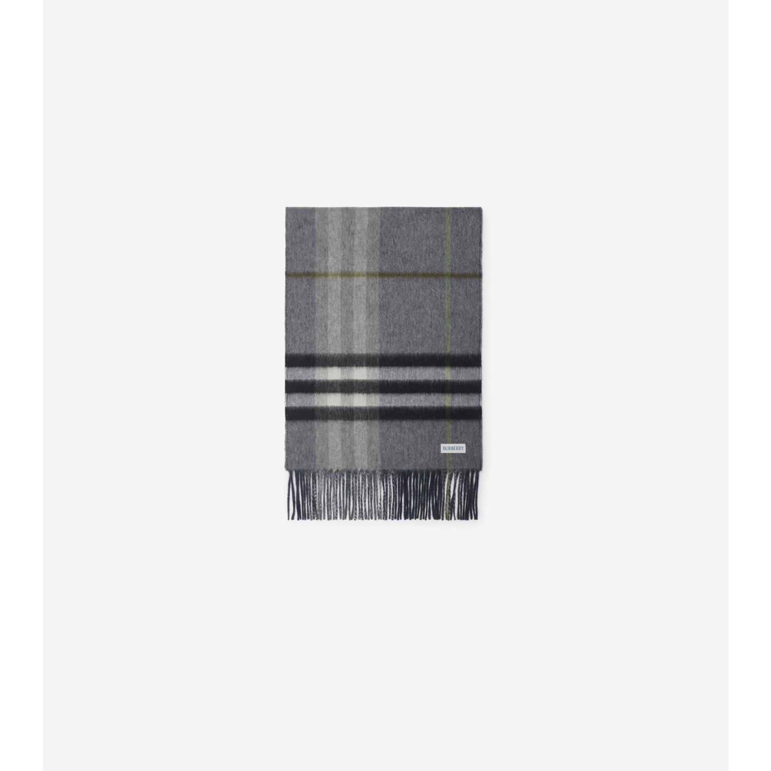 Reversible Contrast Check Cashmere Scarf