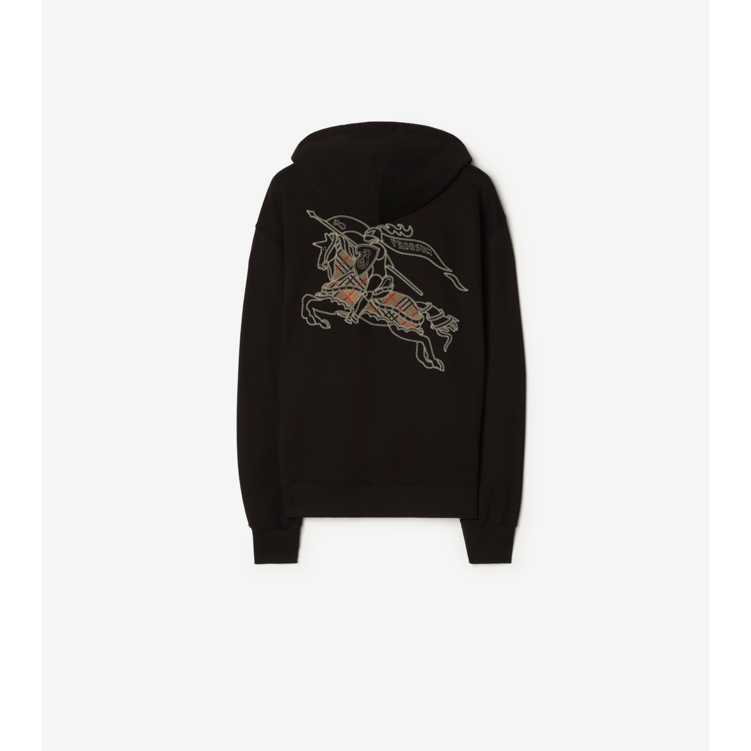 Hoodie zippé en coton B Check