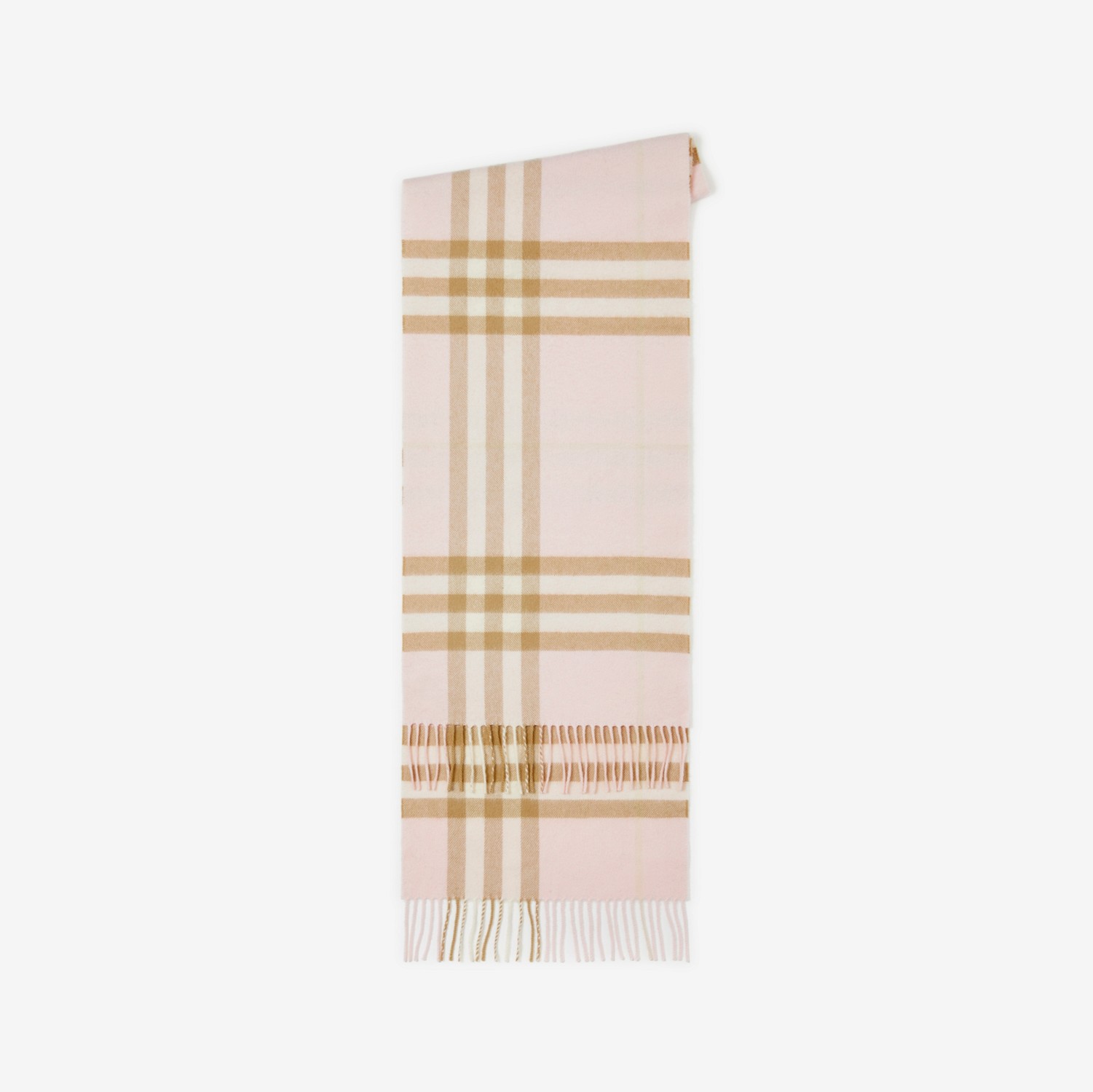 Check Cashmere Scarf in Alabaster | Burberry® Official
