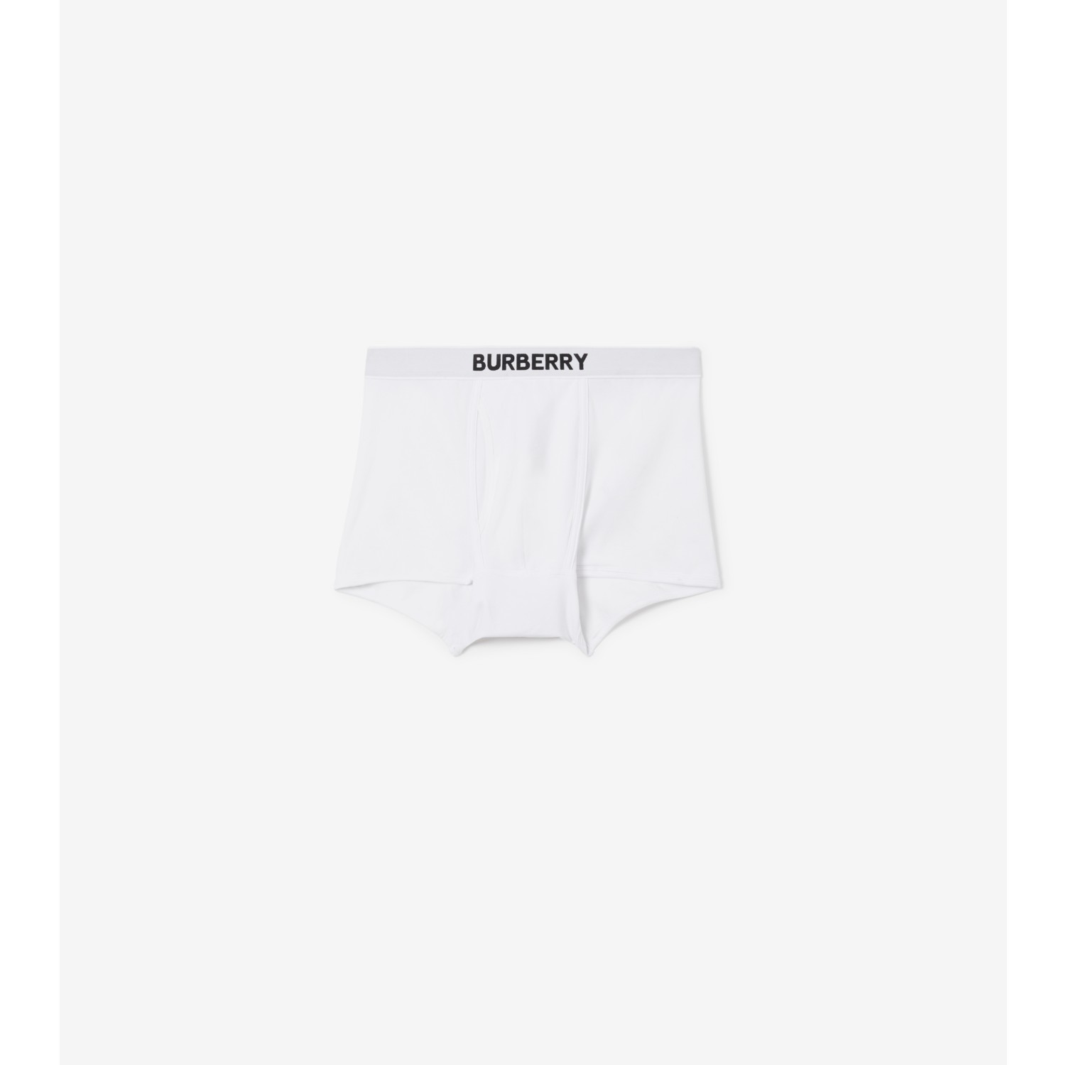 Cotton Boxer Shorts in White Men Burberry Official