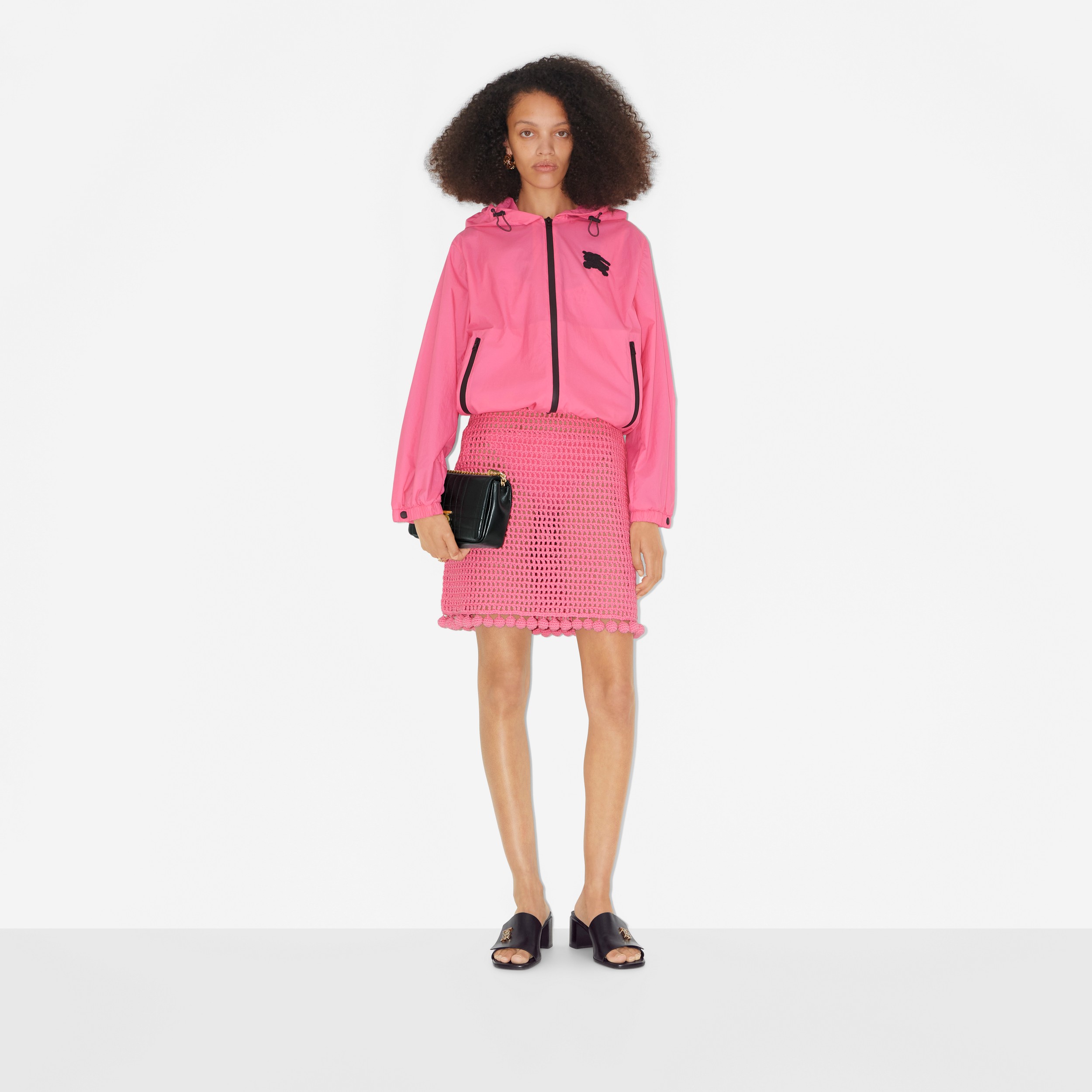 EKD Appliqué Hooded Jacket in Bubblegum Pink - Women | Burberry® Official - 2