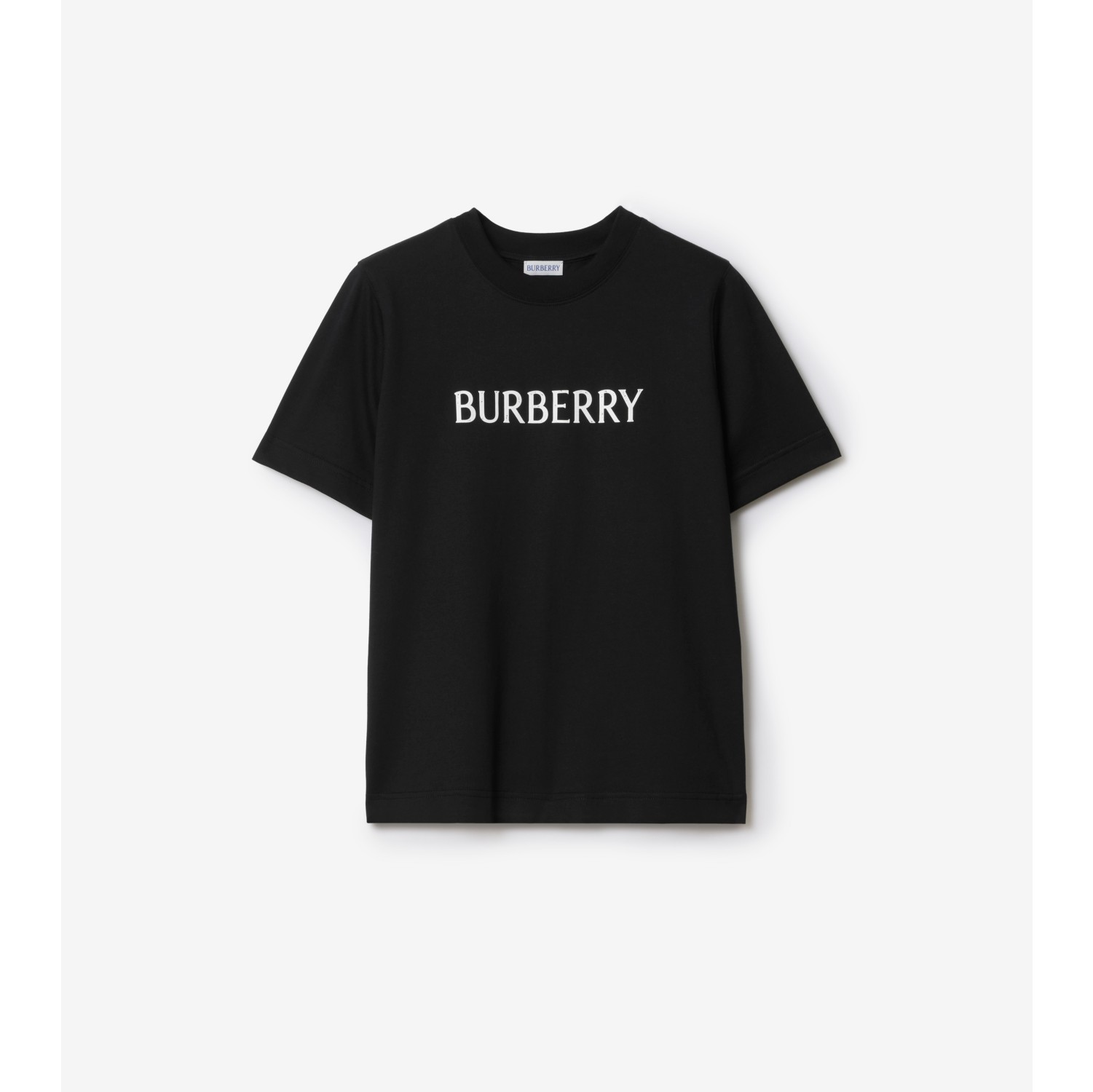 Logo Cotton T-shirt in Black - Women | Burberry® Official
