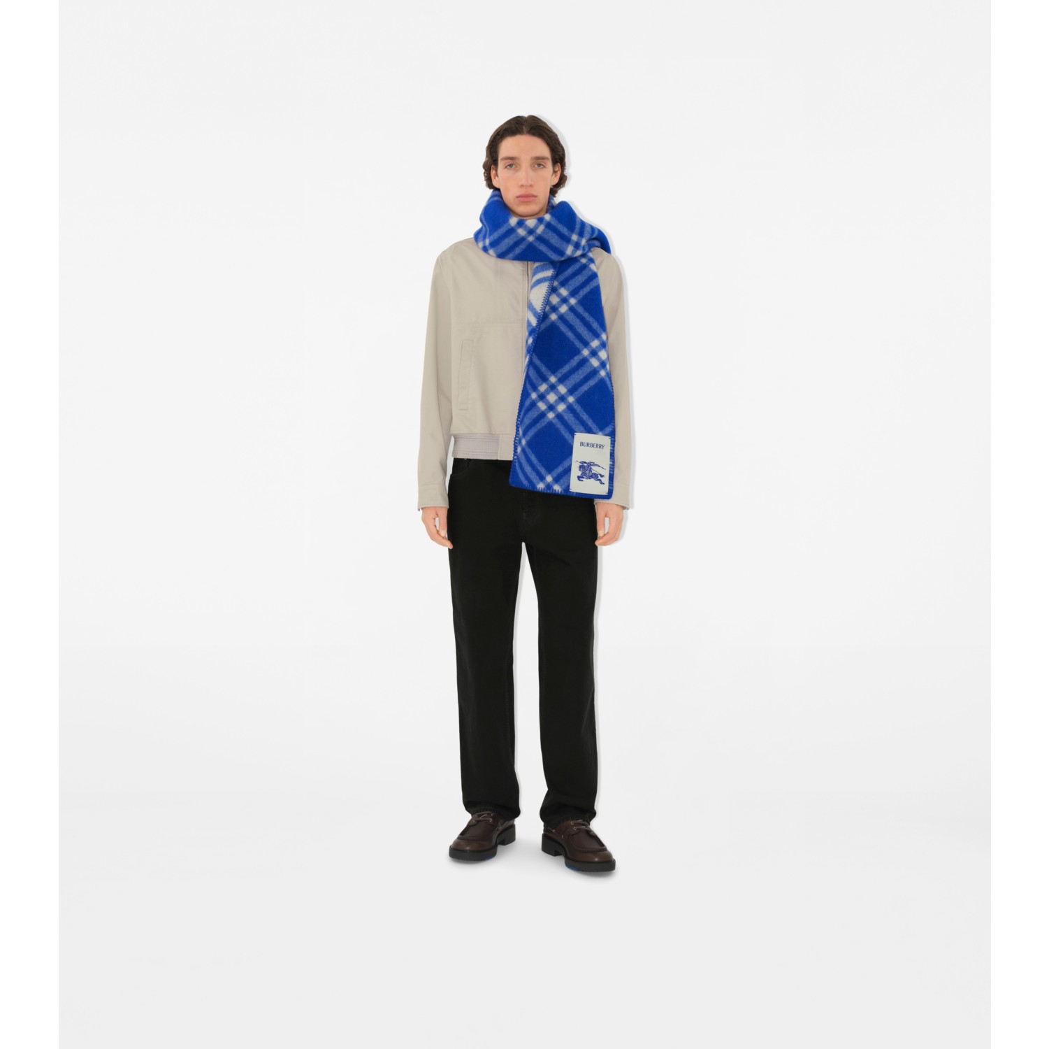 Check Wool Scarf