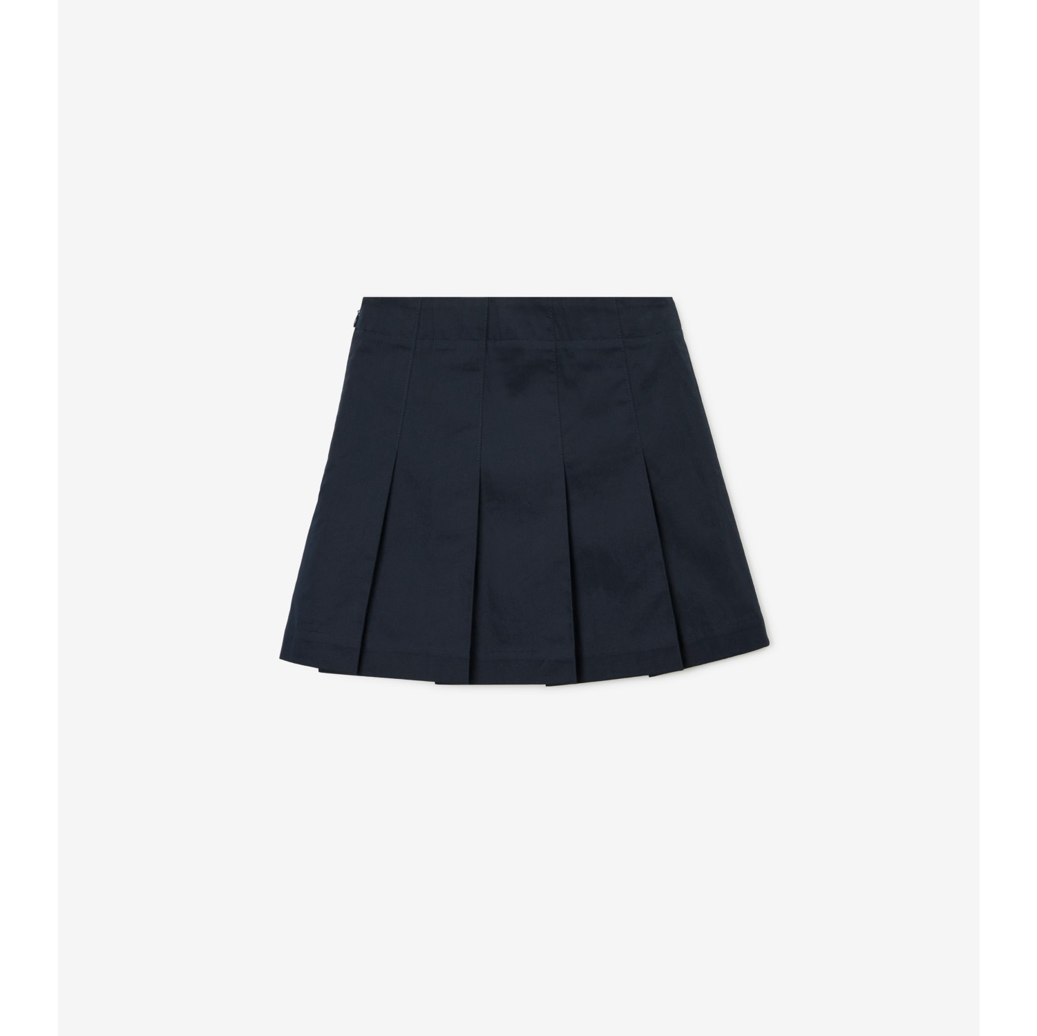 Cotton navy shop pleated skirt