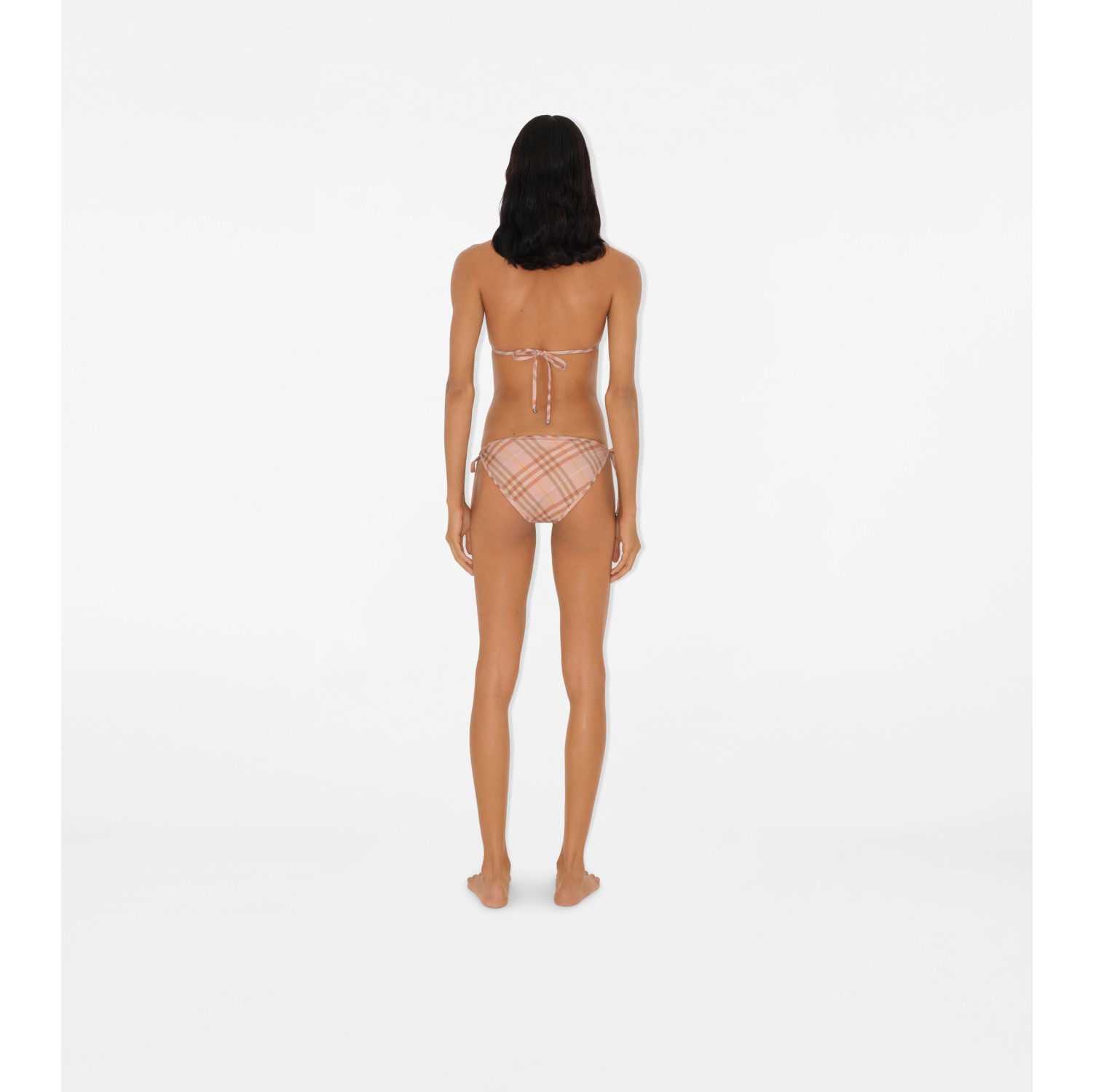 Check Bikini Top in Teacup - Women, Nylon | Burberry® Official
