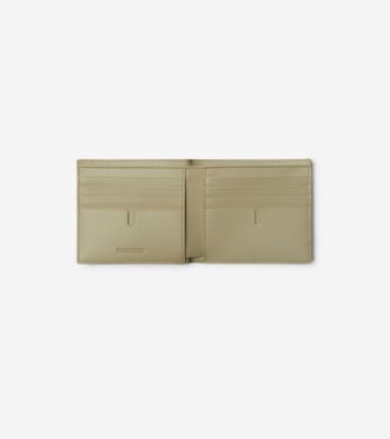 Check Bifold Wallet In Lichen - Men, Canvas | Burberry® Official