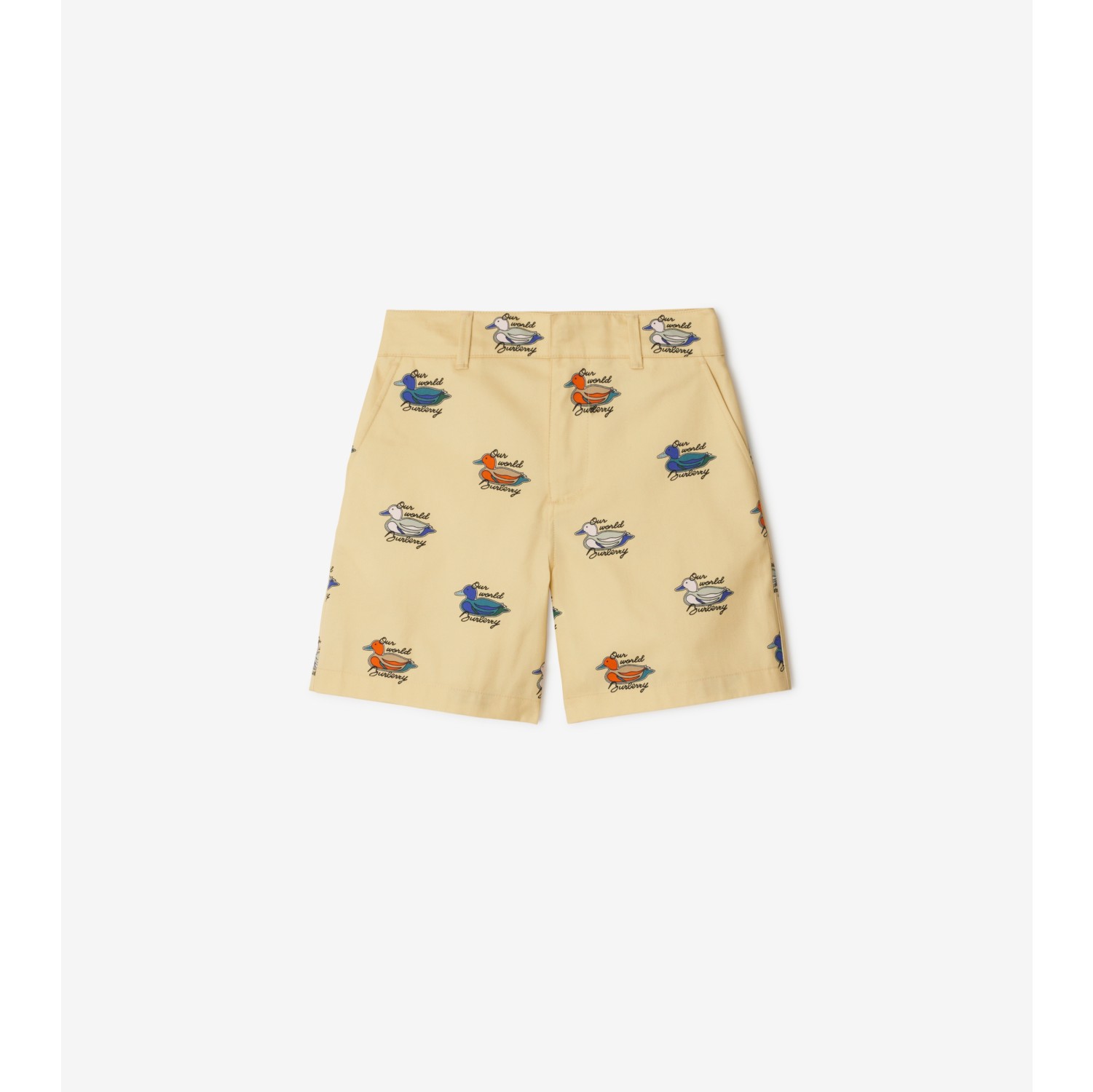 Baumwollshorts mit Entenmotiv