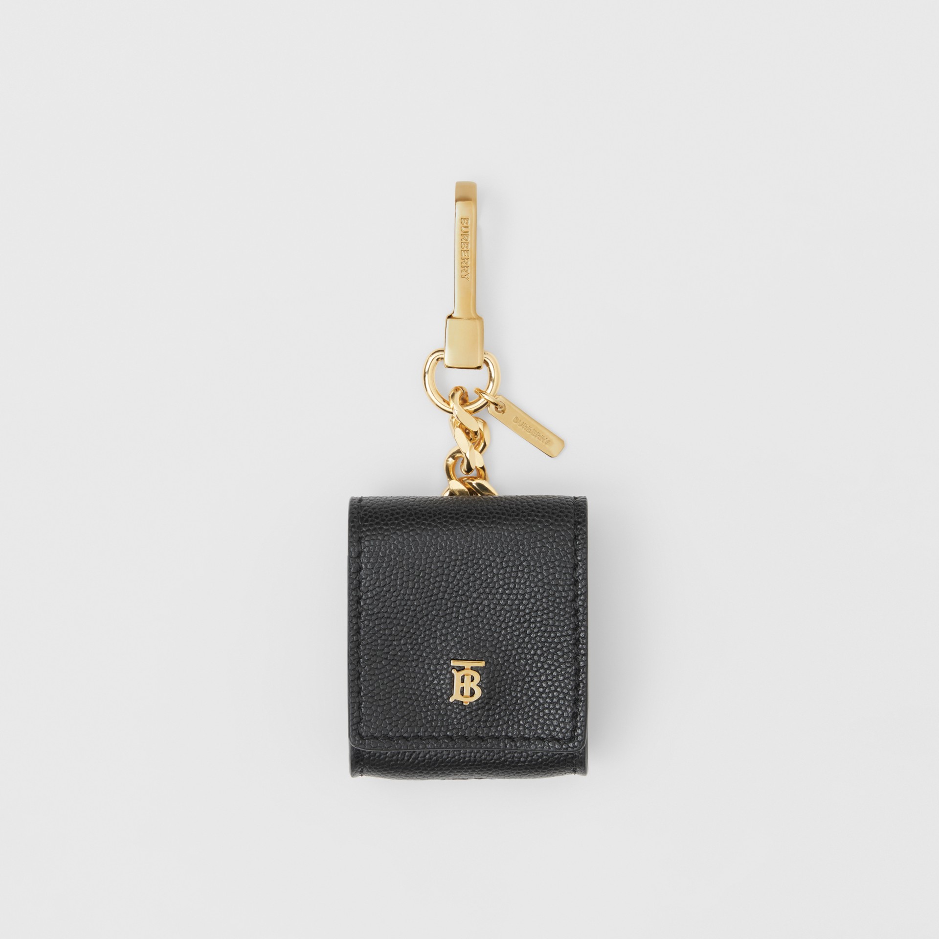 Grainy Leather AirPod Case in Black | Burberry United States