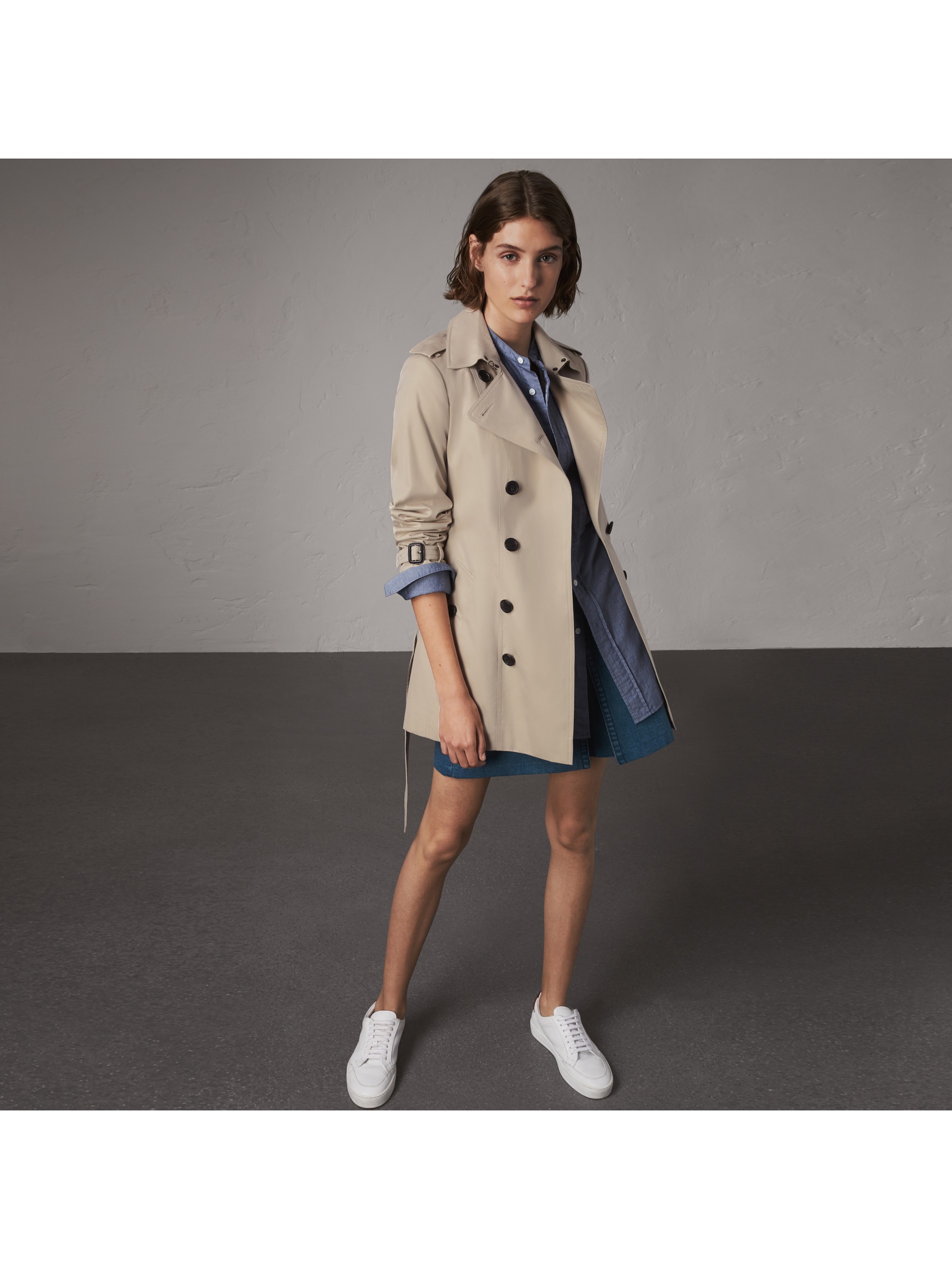 石色 桑德林汉姆版型 - 短款 trench 风衣 产品图片01