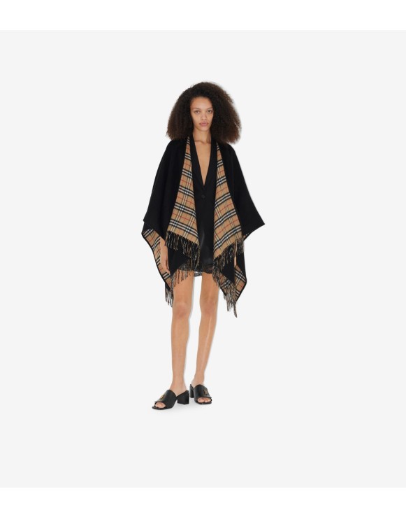 Burberry lattice cloak poncho sweater best sale