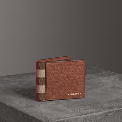 burberry grainy leather bifold wallet