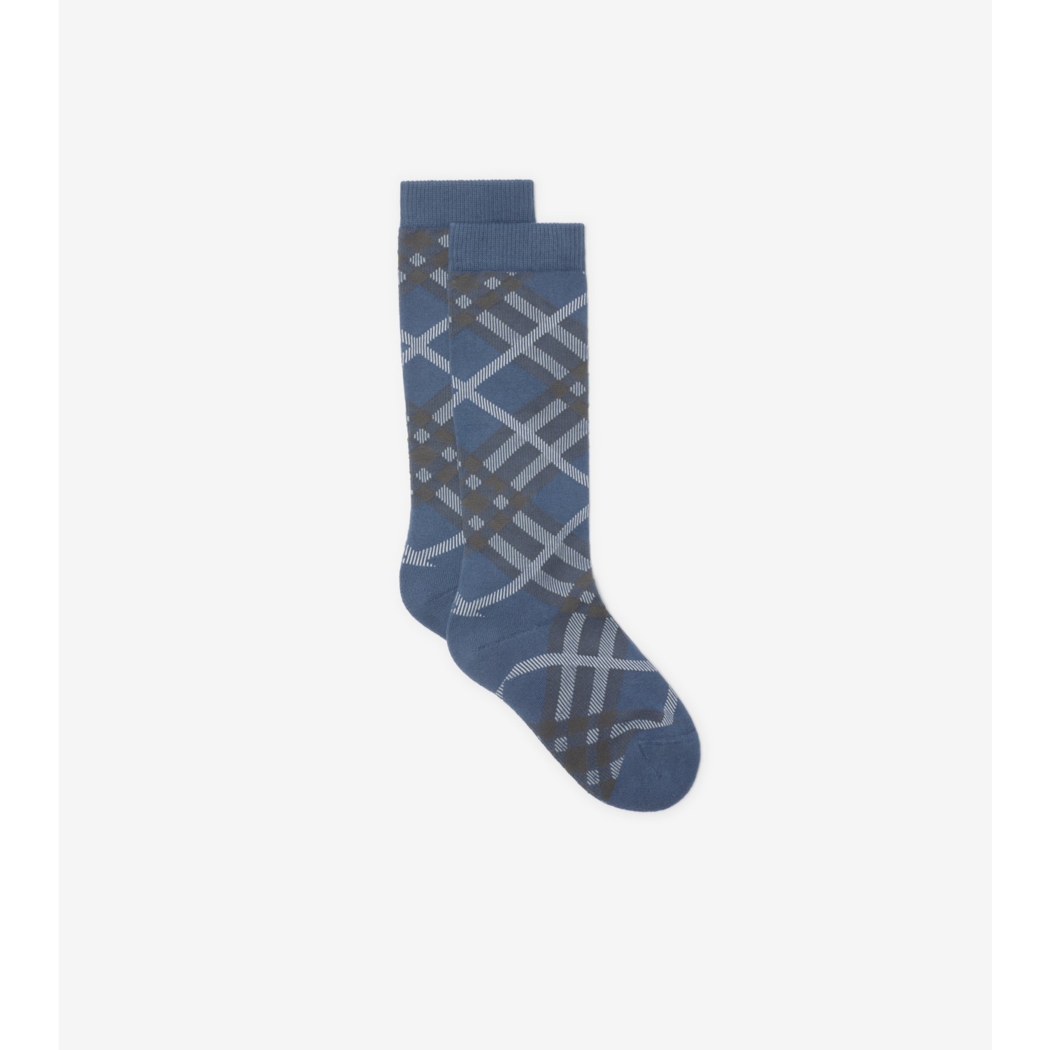 Check Cotton Blend Socks