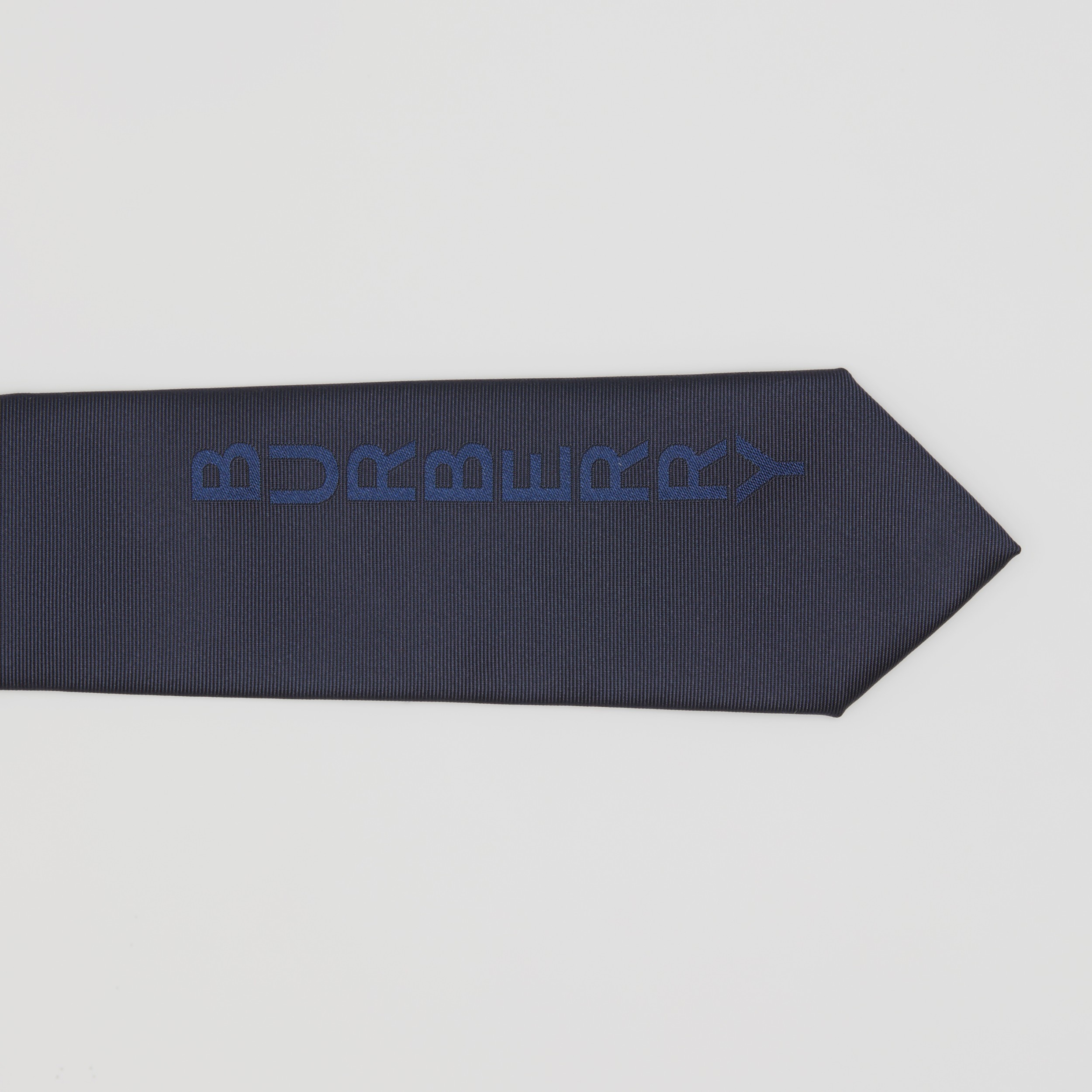 Classic Cut Logo Print Silk Tie in Navy - Men | Burberry® Official