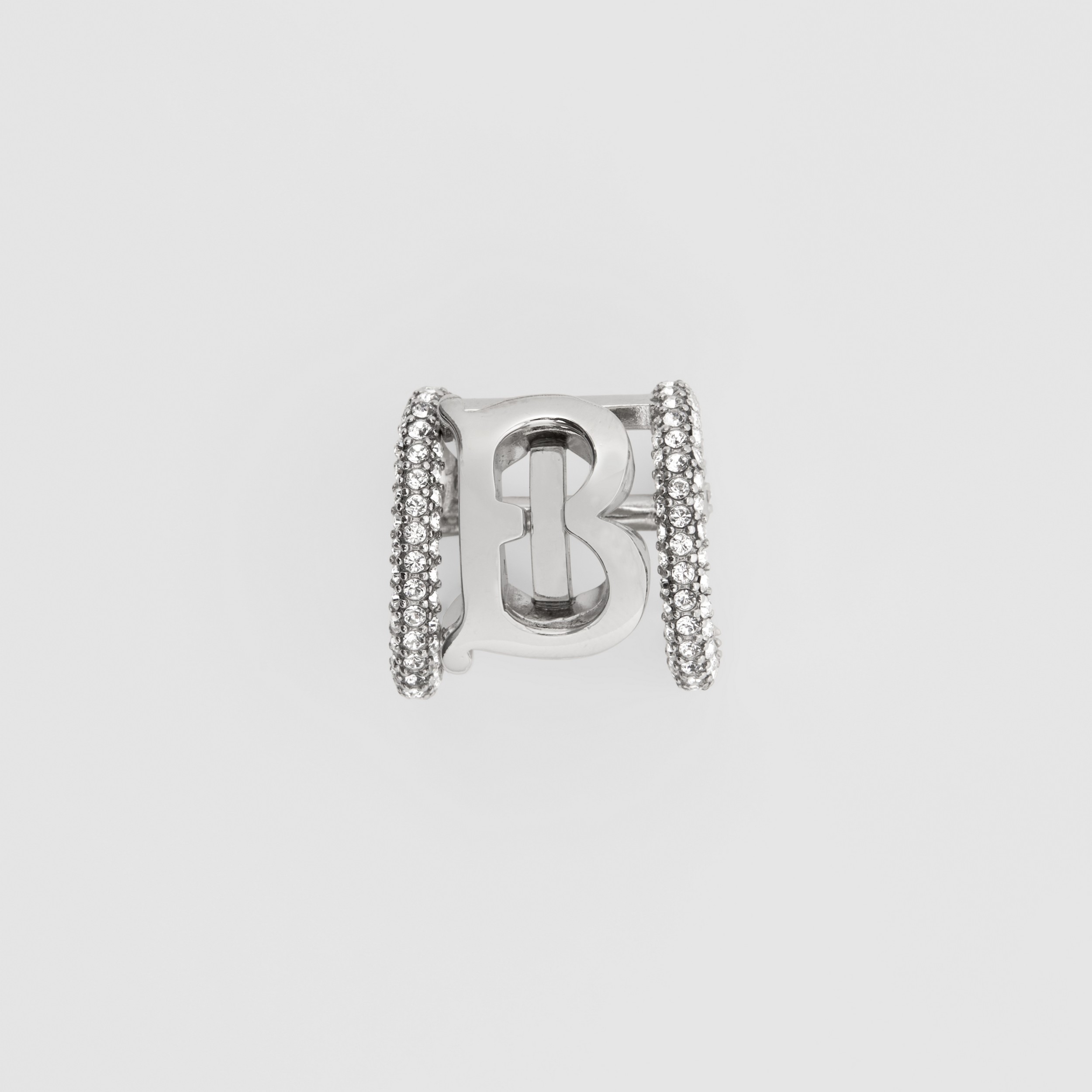 Crystal Detail Monogram Motif Ear Cuff in Palladium/crystal - Women | Burberry® Official - 1