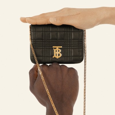 Micro Quilted Lambskin Lola Bag in Black - Women | Burberry® Official