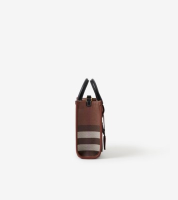 Mini Freya Tote in Dark birch brown - Women | Burberry® Official