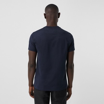 モノグラムモチーフ コットンTシャツ (ネイビー) - メンズ | Burberry®公式サイト