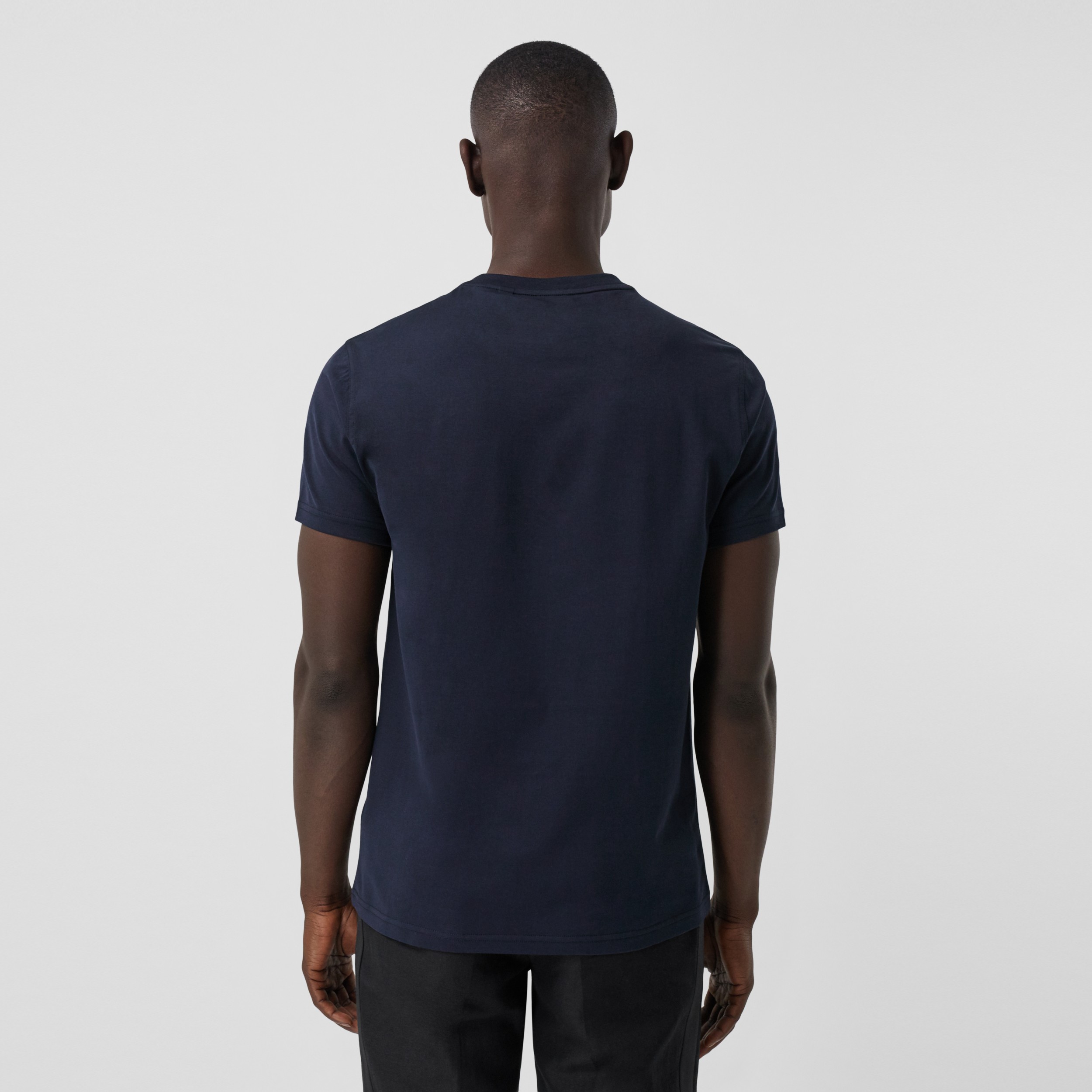 Monogram Motif Cotton T-shirt in Navy - Men | Burberry® Official