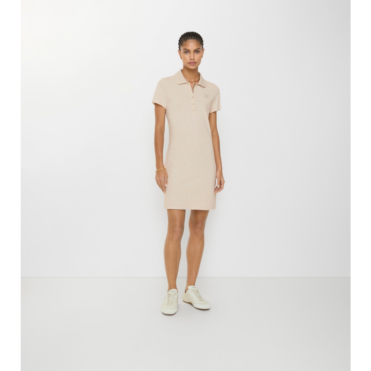  Check Cotton Polo Shirt Dress