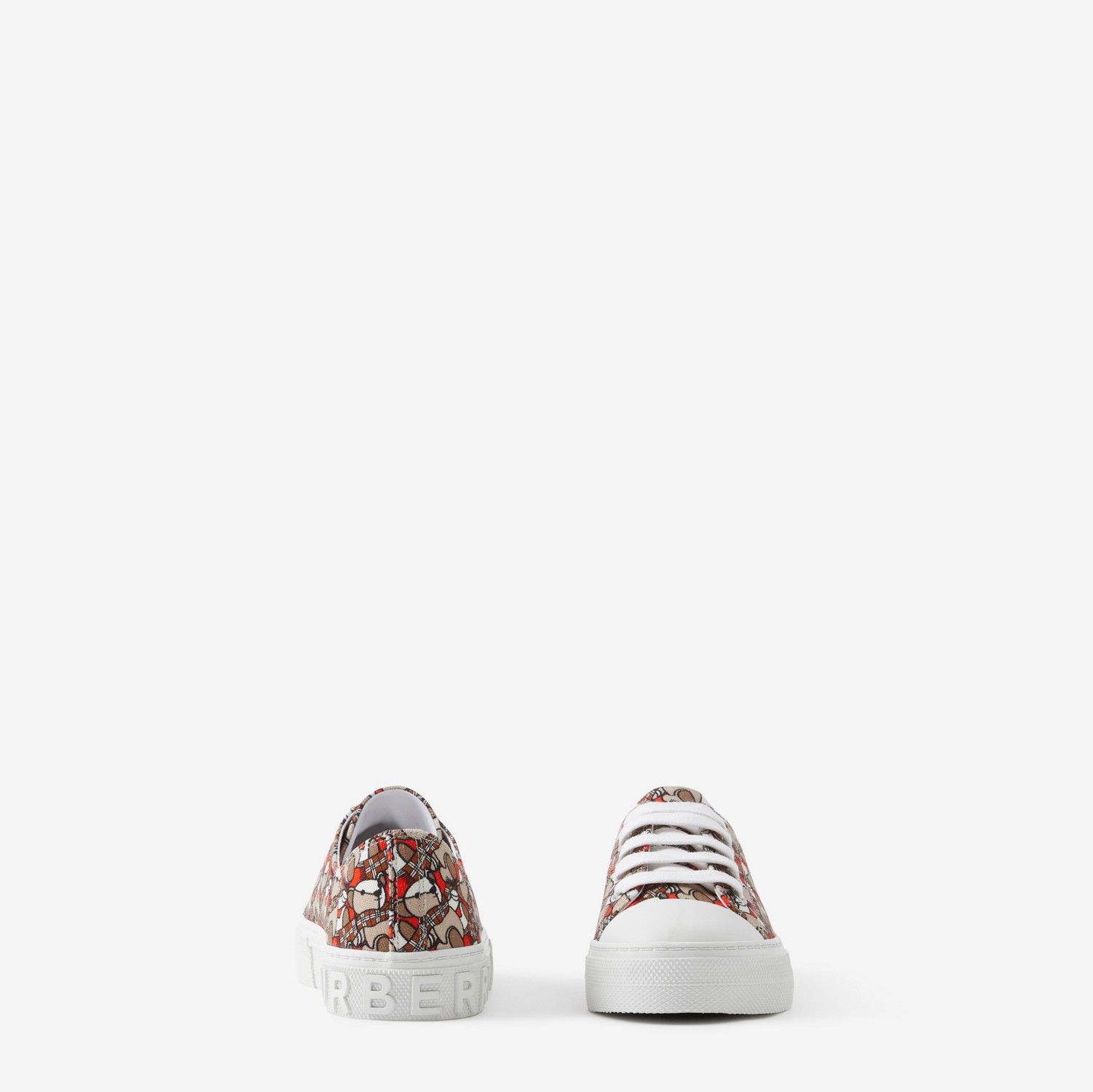 Sneakers en coton Thomas Bear (Orange Écarlate) - Enfant | Site officiel Burberry®