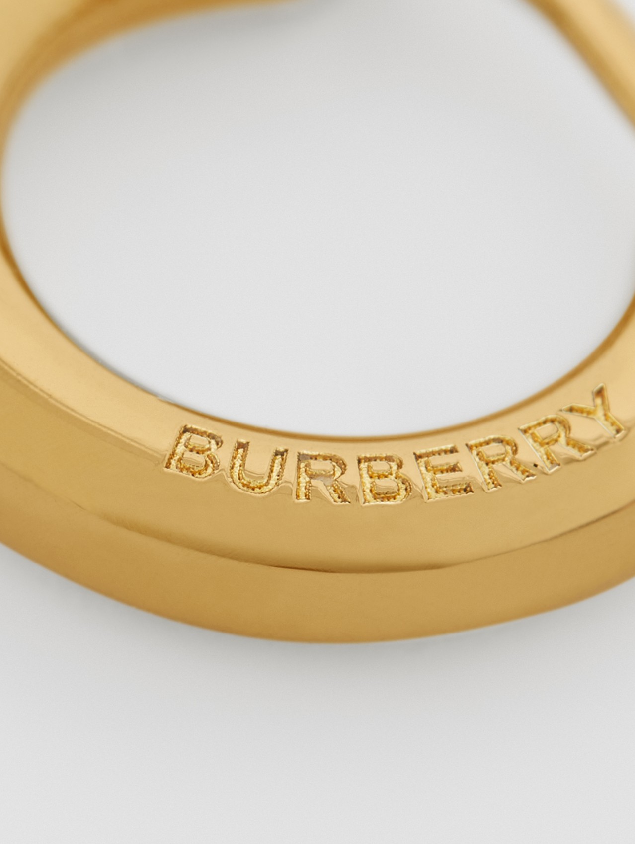 Позолоченные серьги-кольца с логотипом in Светлое Золото