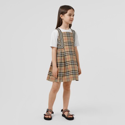 Vintage Check Cotton Dress in Archive 