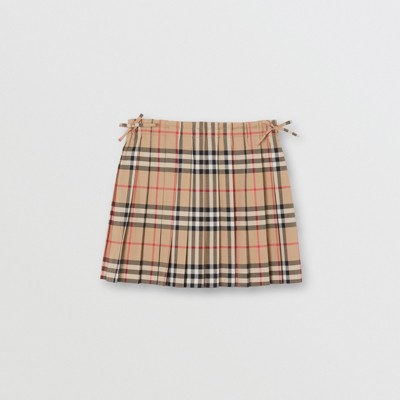 Vintage Check Pleated Skirt in Archive 