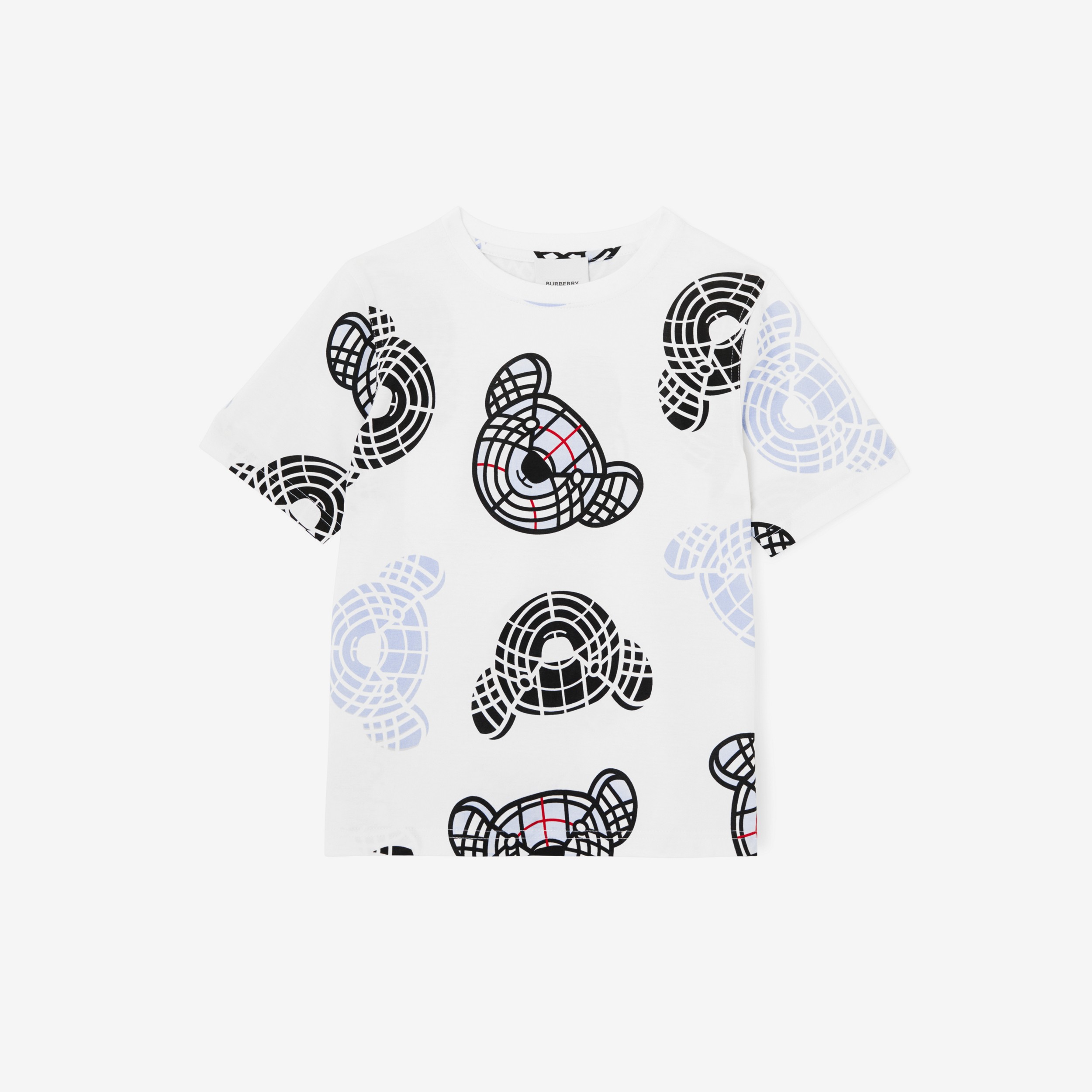 Camiseta en algodón con motivo de ositos Thomas (Blanco) | Burberry® oficial - 1