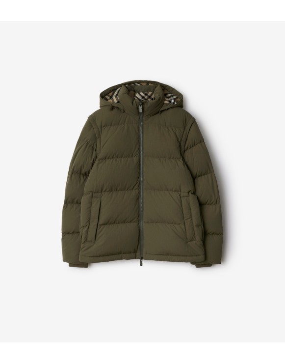 Detachable Sleeve Nylon Puffer Jacket