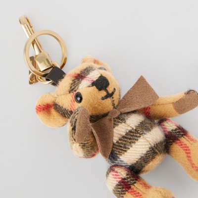 thomas bear charm in vintage check cashmere