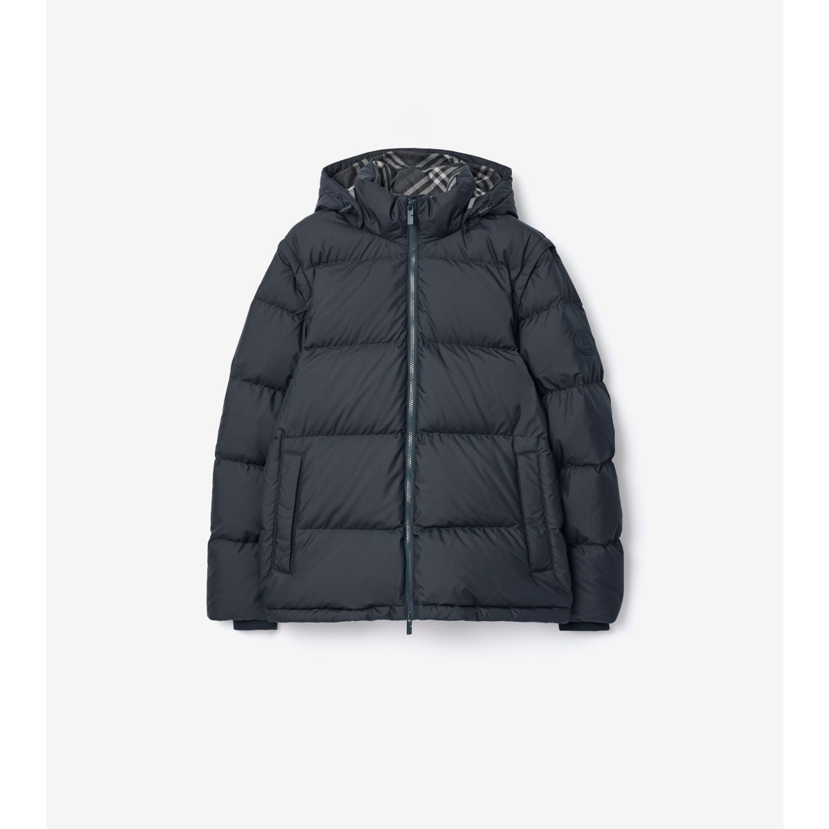  Check Detachable Sleeve Bideford Puffer Jacket