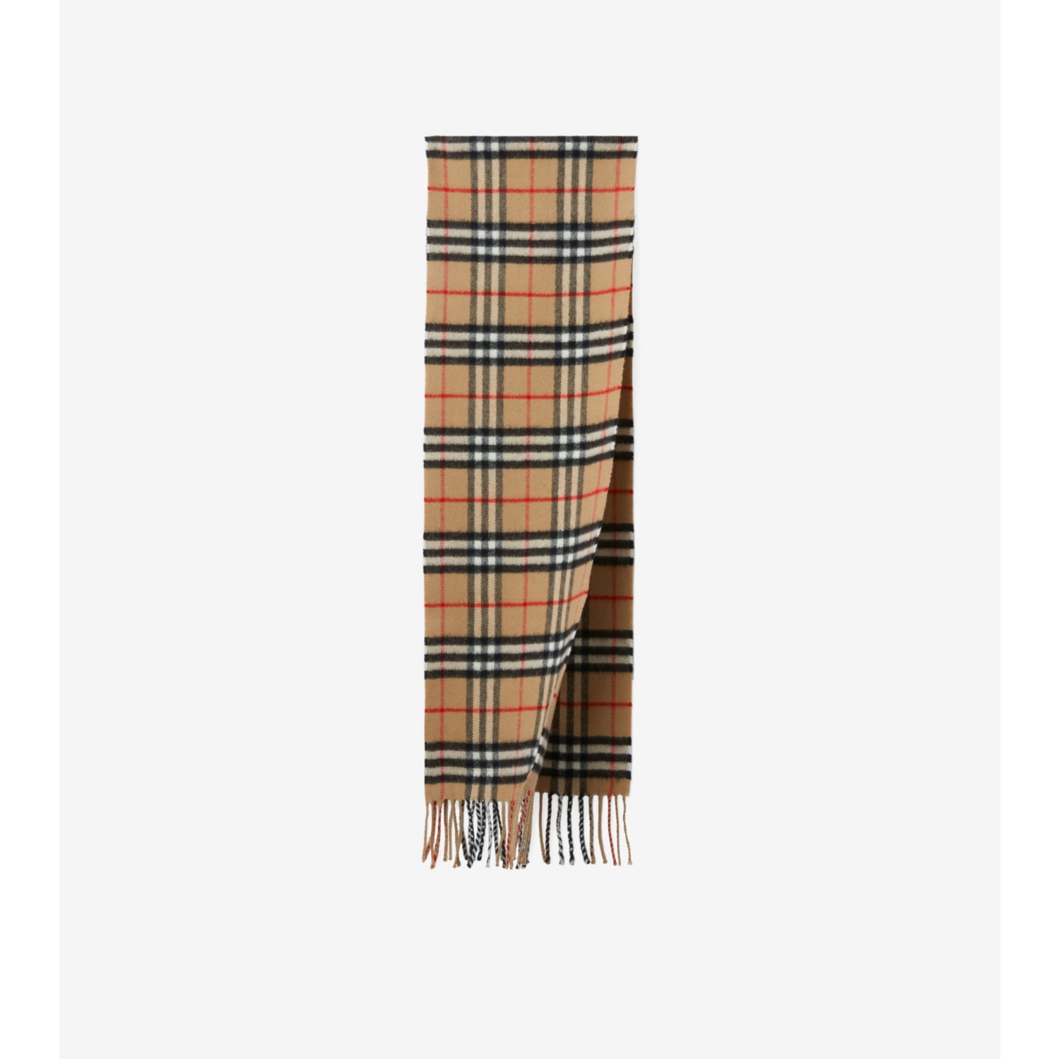 Check Cashmere Scarf in Archive Beige - Children | Burberry® Official