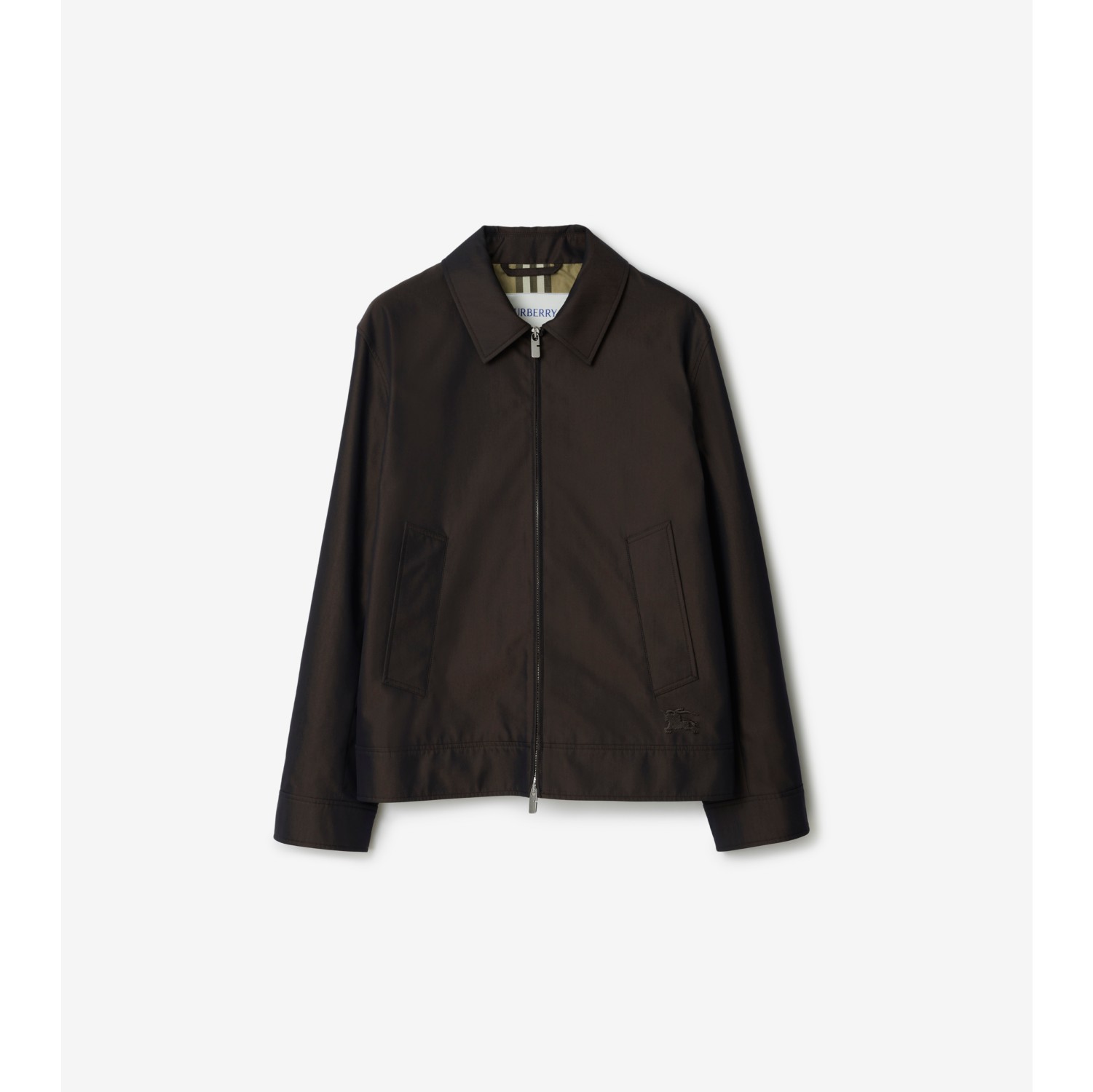 Cotton Harrington Jacket in Black/tan - Men | Burberry® Official