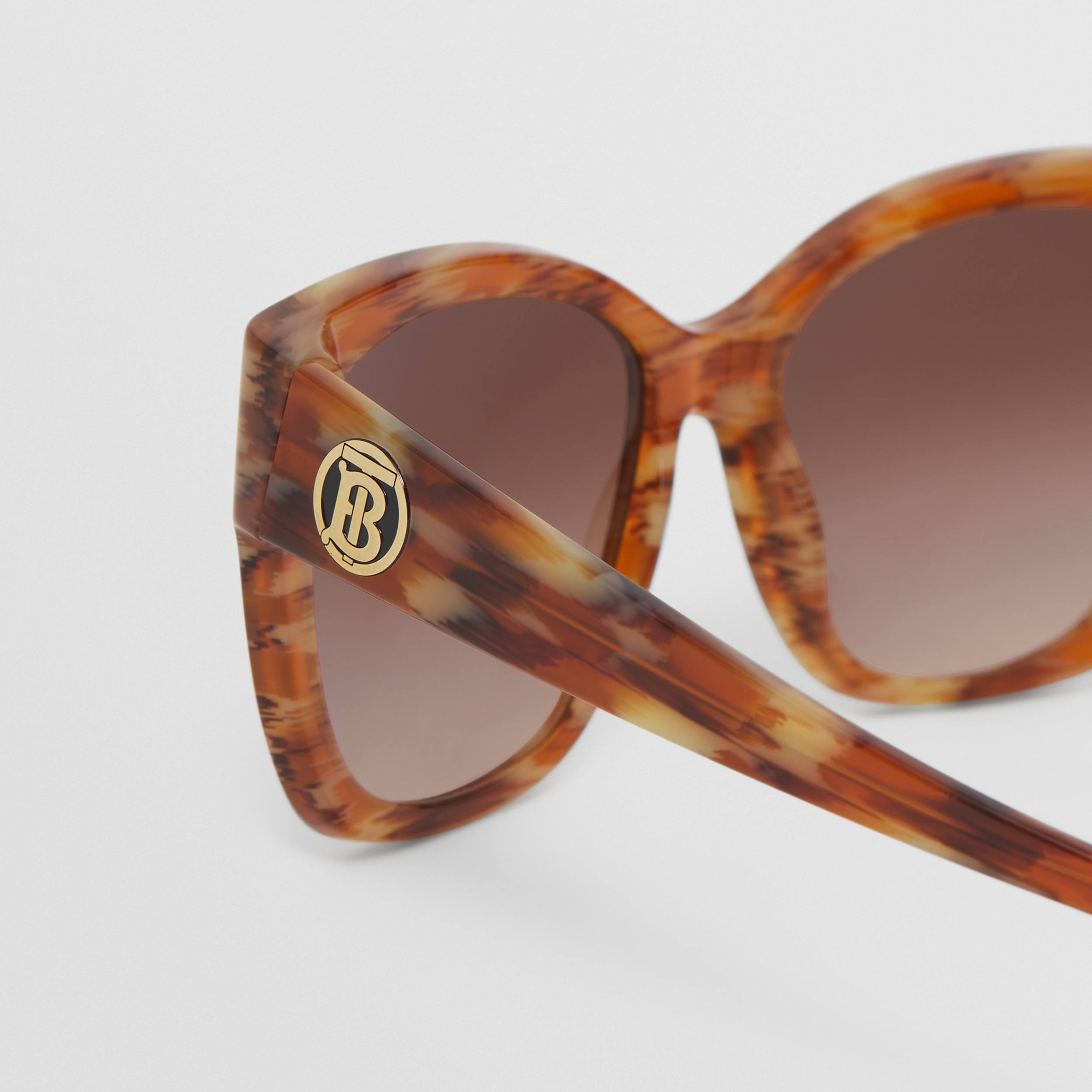 Monogram Motif Square Frame Sunglasses in Deer Print - Women | Burberry® Official - 2