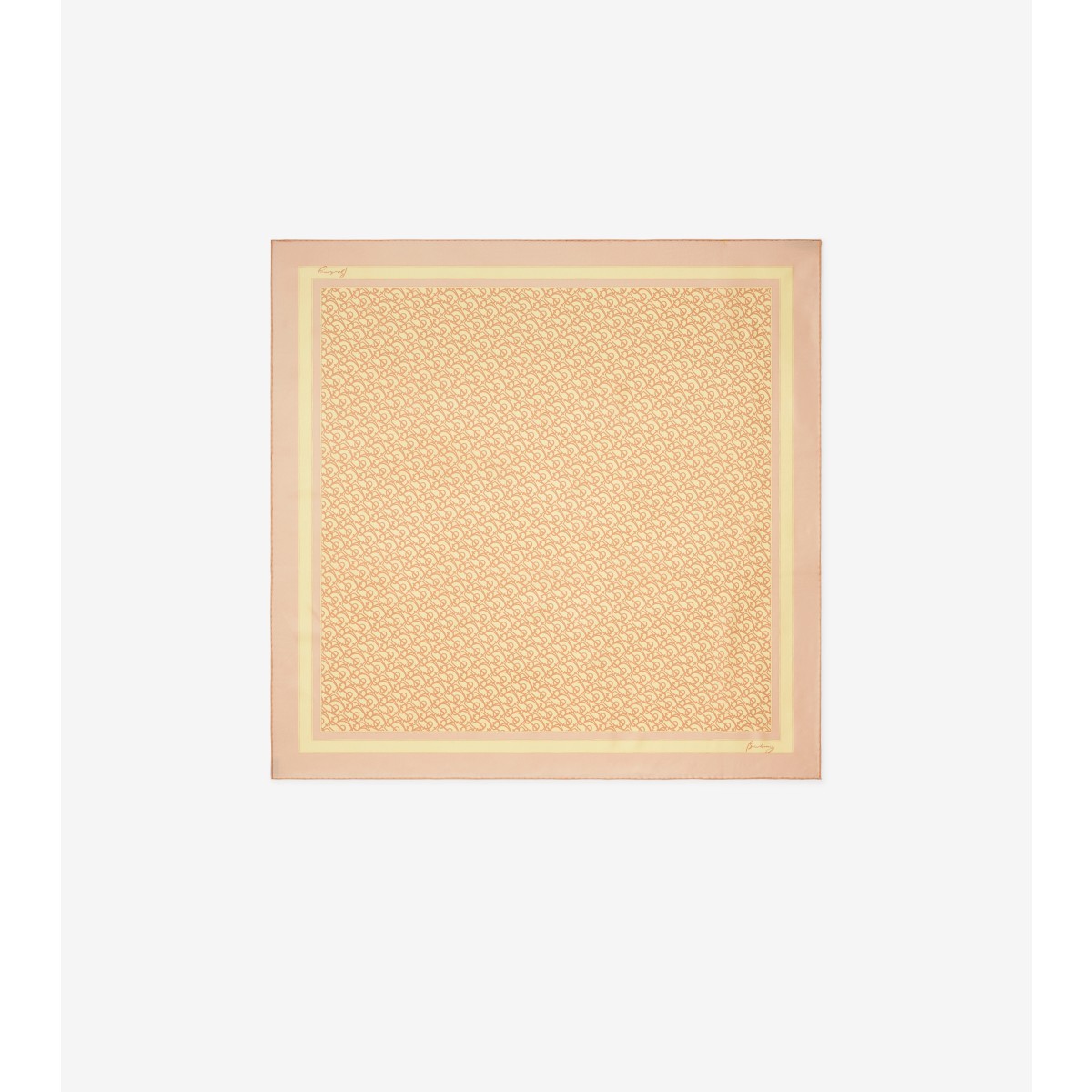 Shop Burberry B Charm Silk Scarf In Teacup