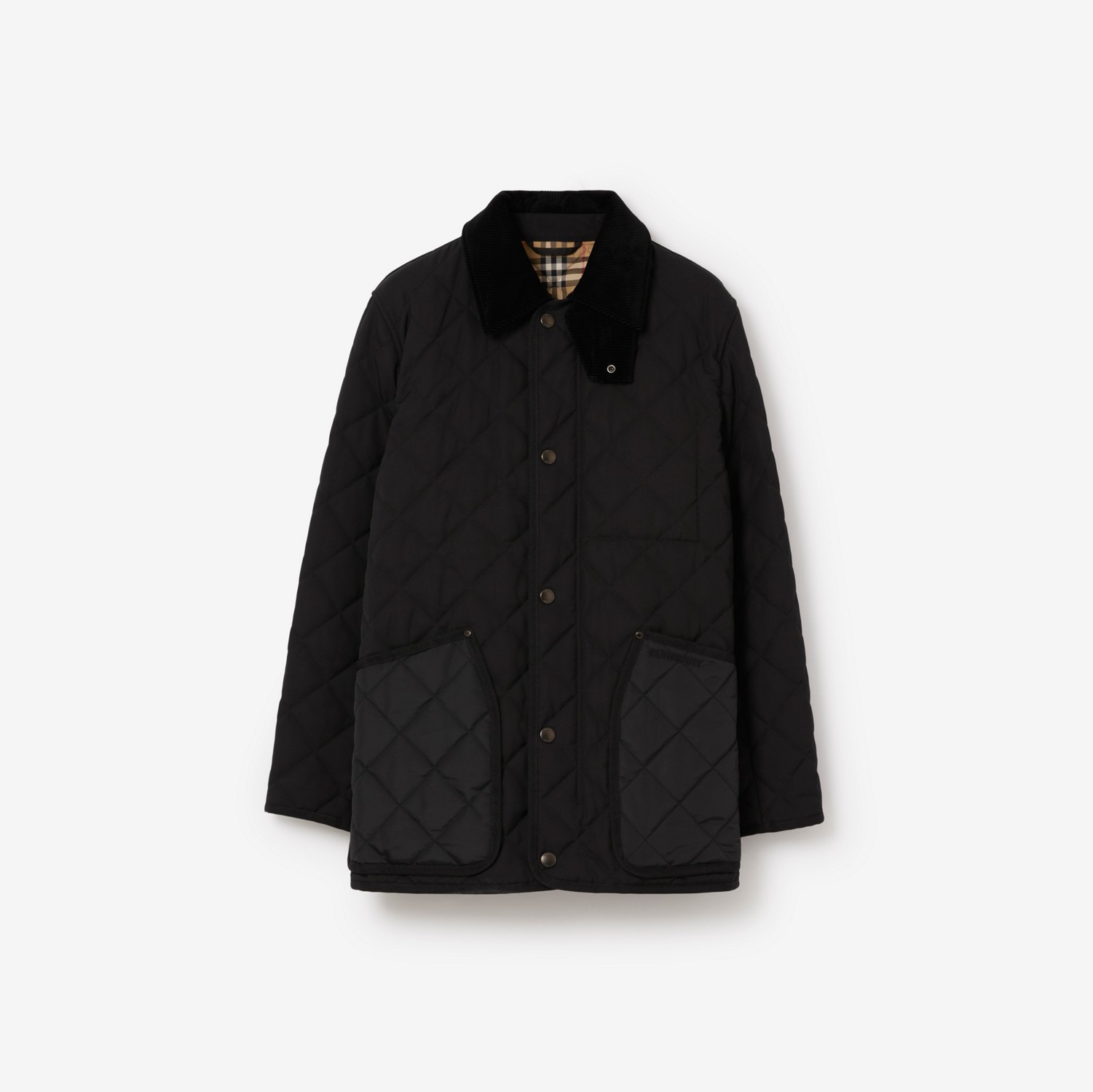 Quilted Thermoregulated Barn Jacket in Black - Men | Burberry® Official